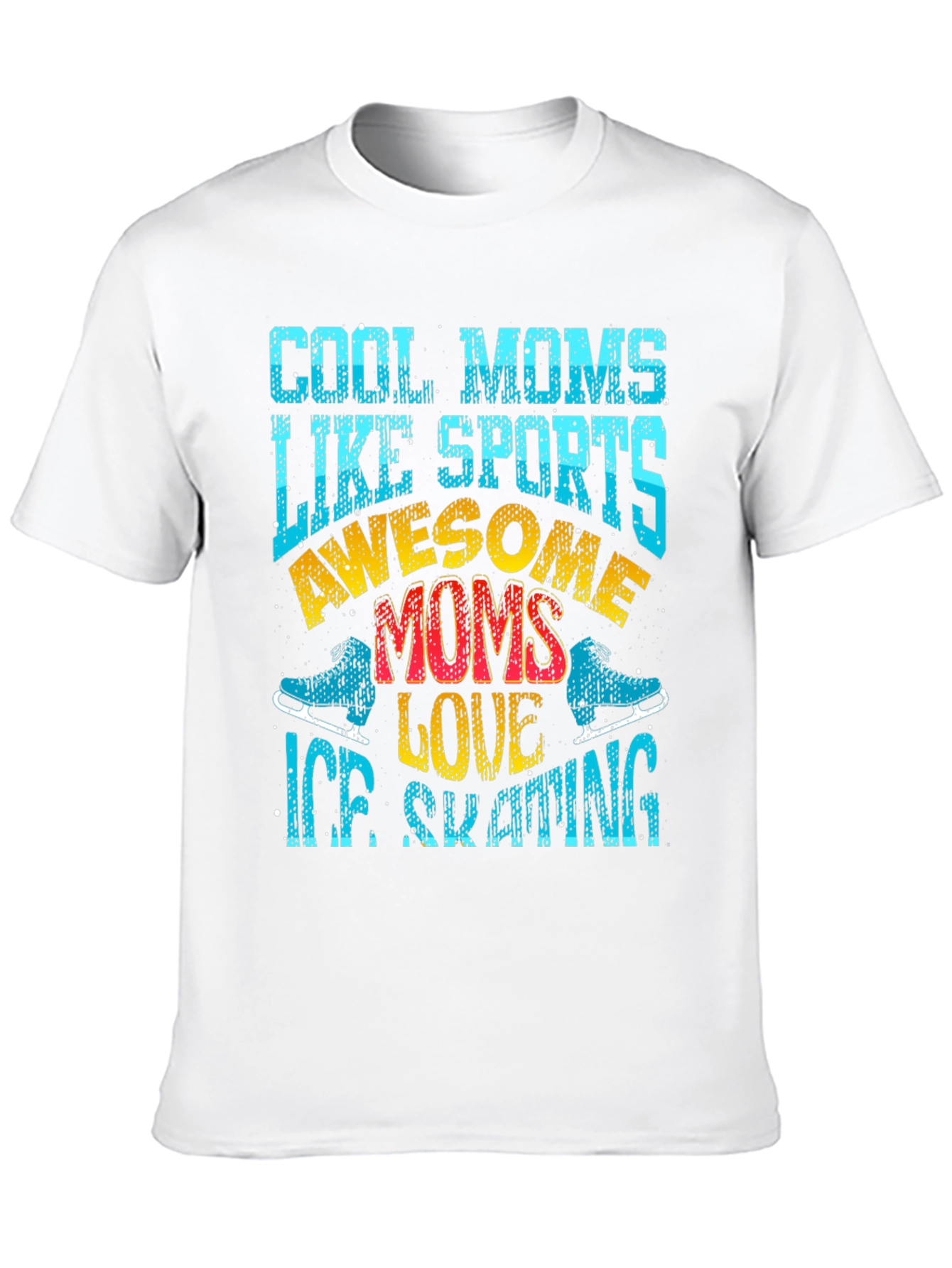 Black Cool Moms Ice Skating Graphic Tee view 10