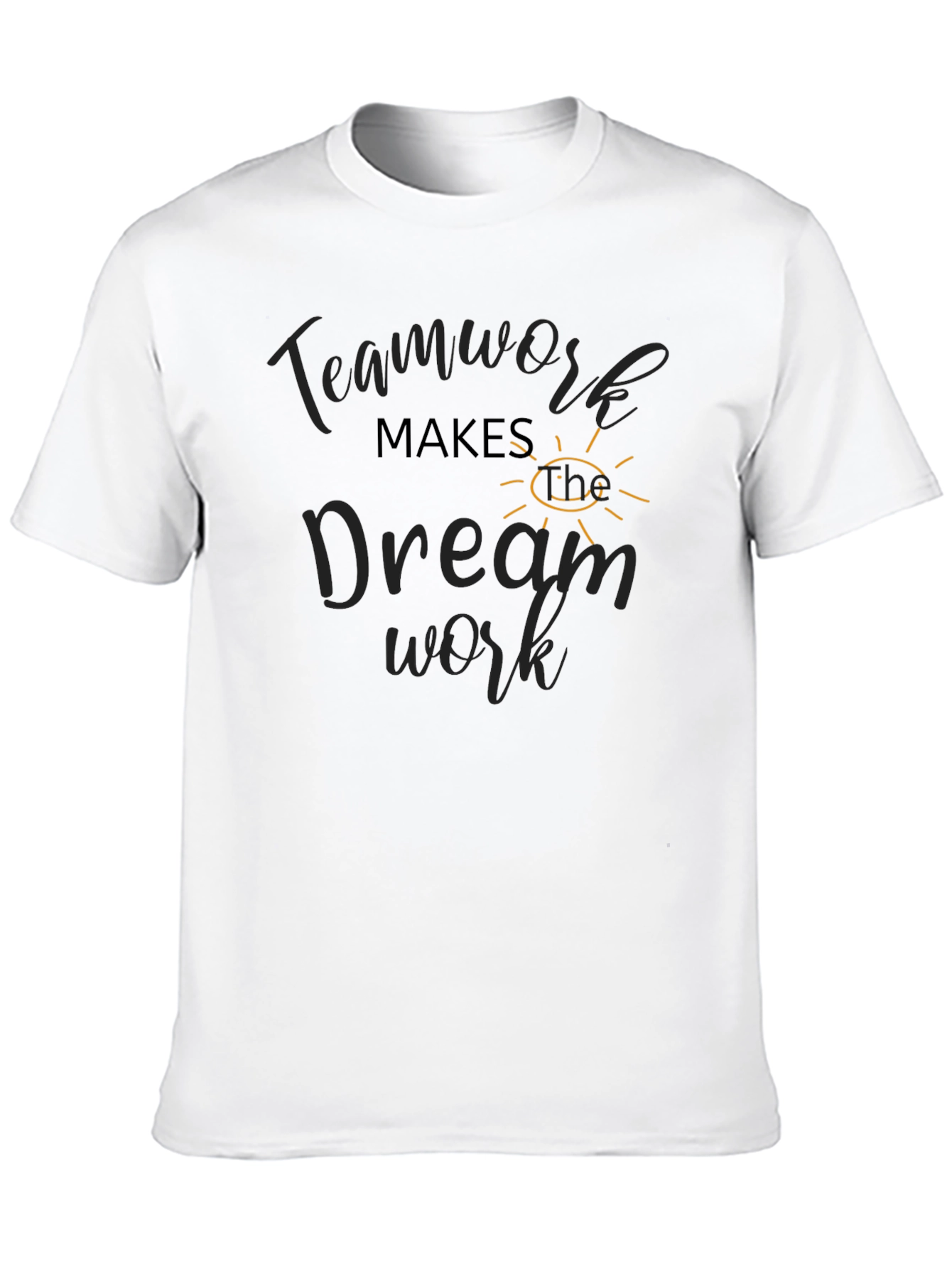 Black Teamwork Makes the Dream Work Graphic Tee view 10