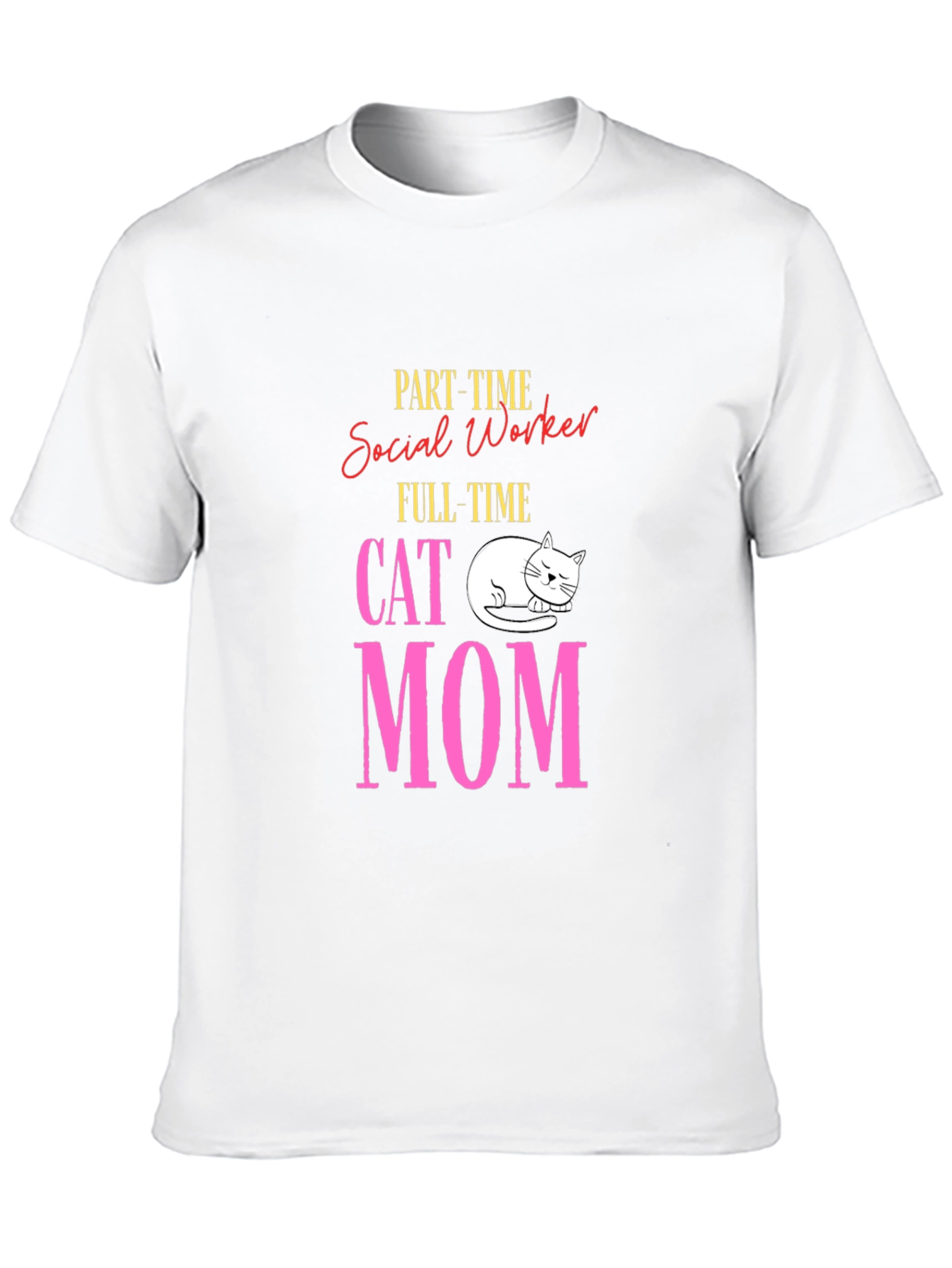 Black Social Worker Cat Mom T-Shirt view 10