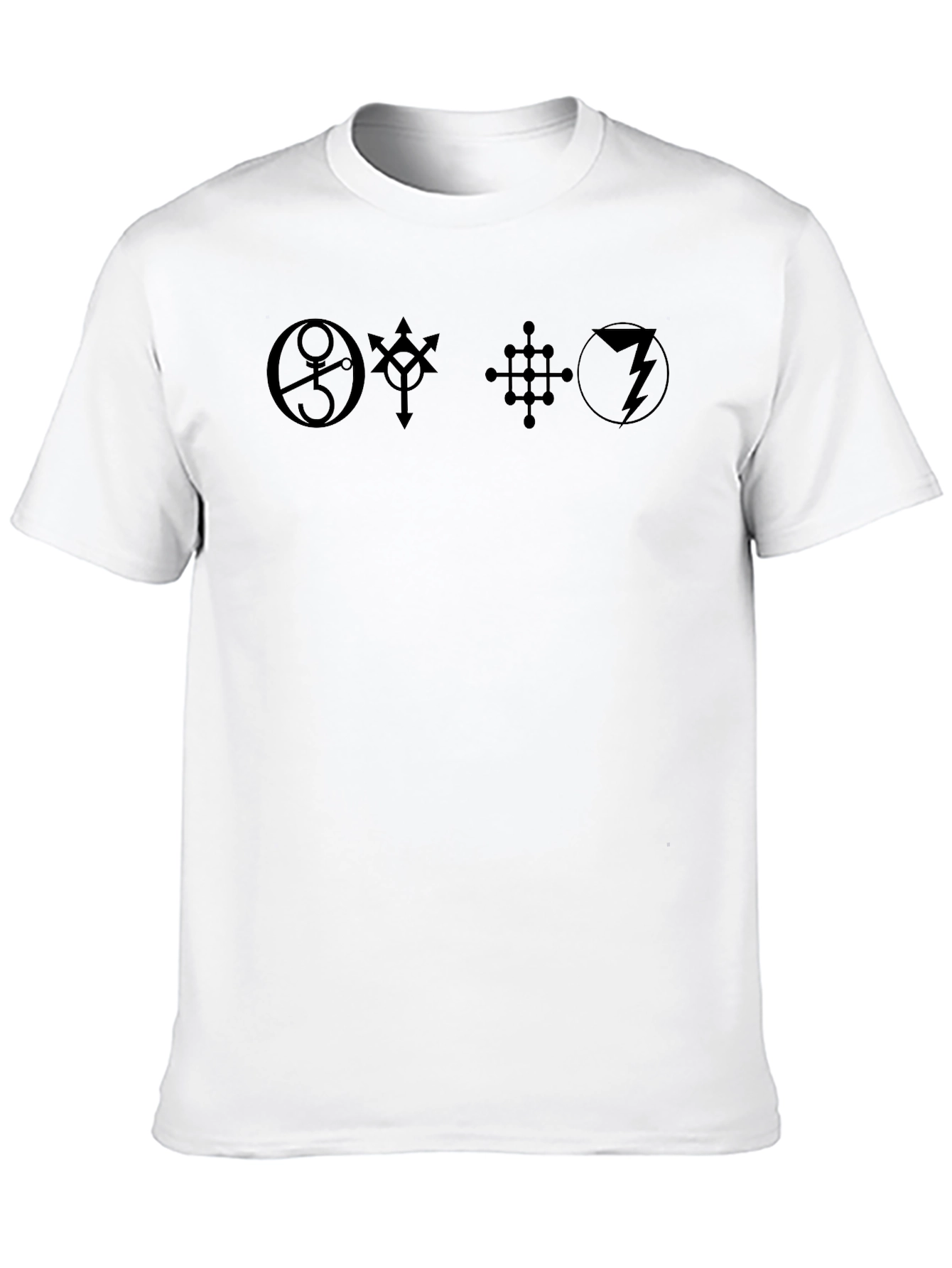 Black Symbol Graphic Print Black T-Shirt view 10