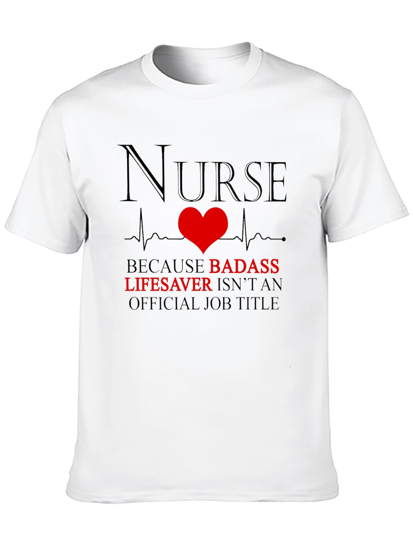 Black Nurse Badass Lifesaver Graphic T-Shirt view 10
