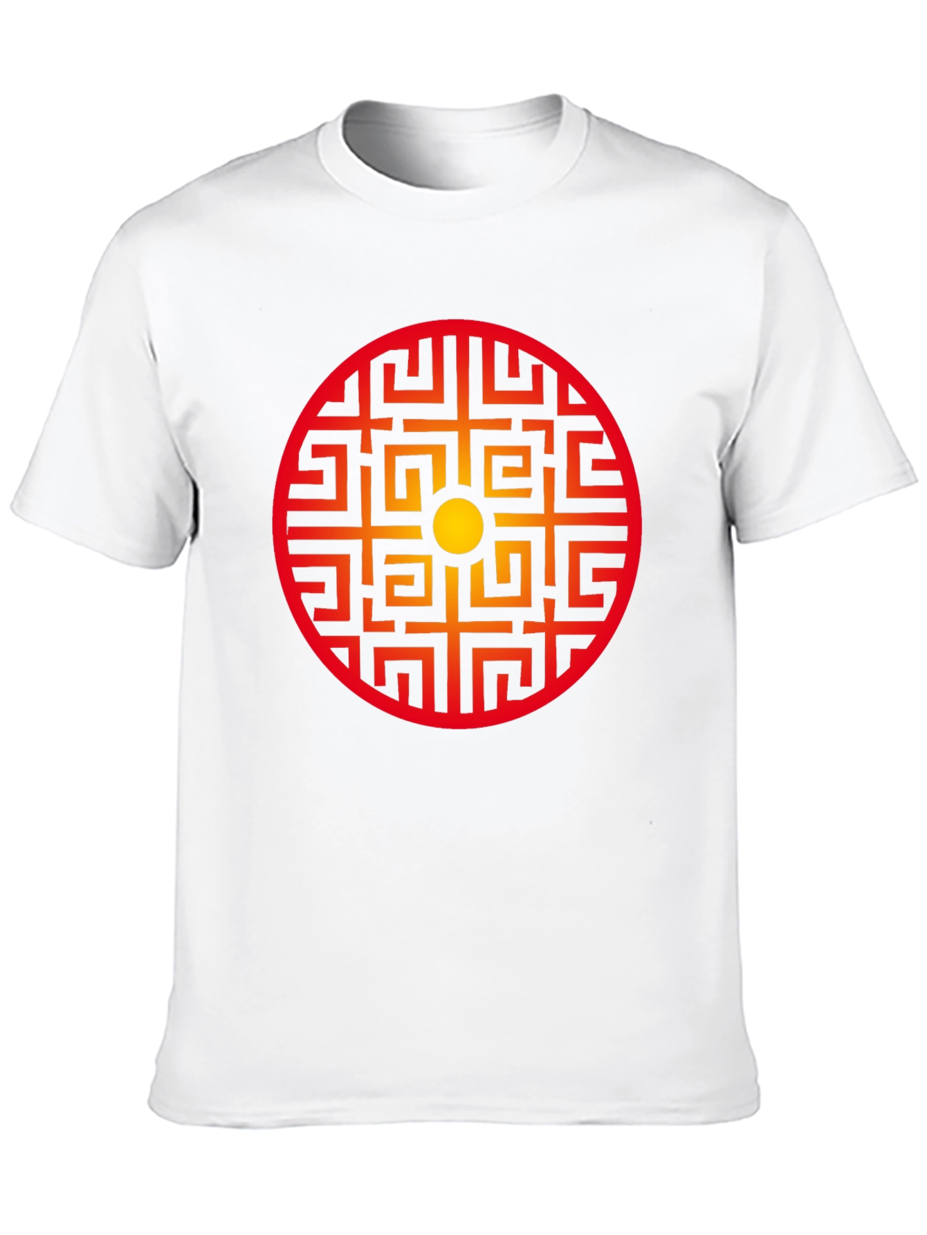 Black Geometric Circle Graphic Tee - Stylish Black Shirt view 10