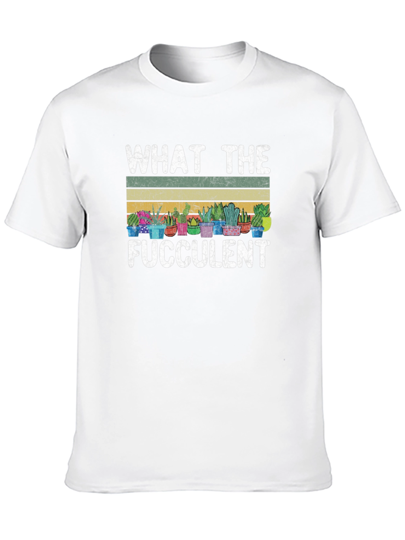 Black What The Fucculent T-Shirt - Funny Plant Lover Tee view 10