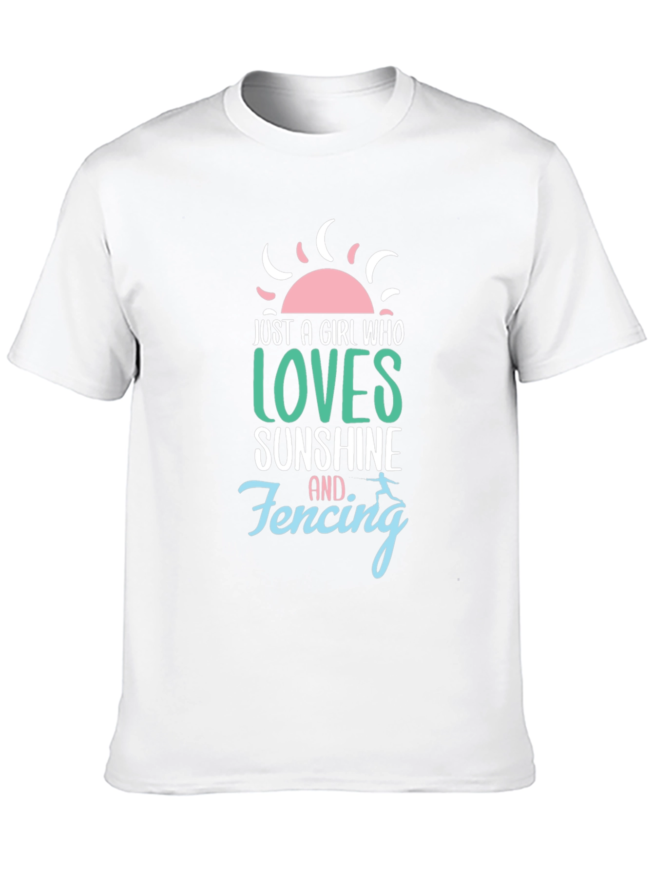 Black Just a Girl Who Loves Sunshine & Fencing T-Shirt view 10