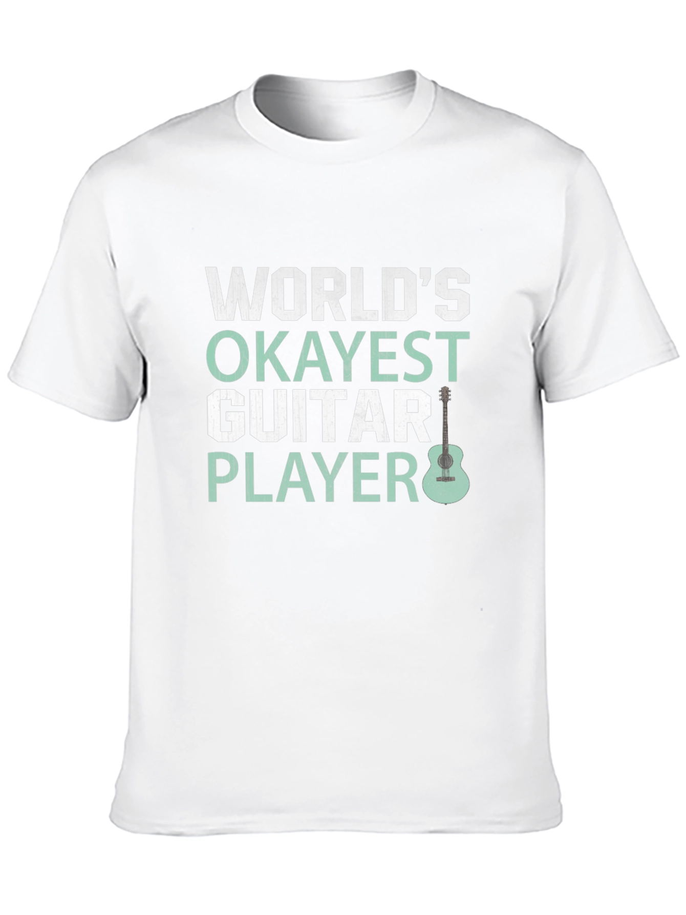 Black World's Okayest Guitar Player Black T-Shirt view 10