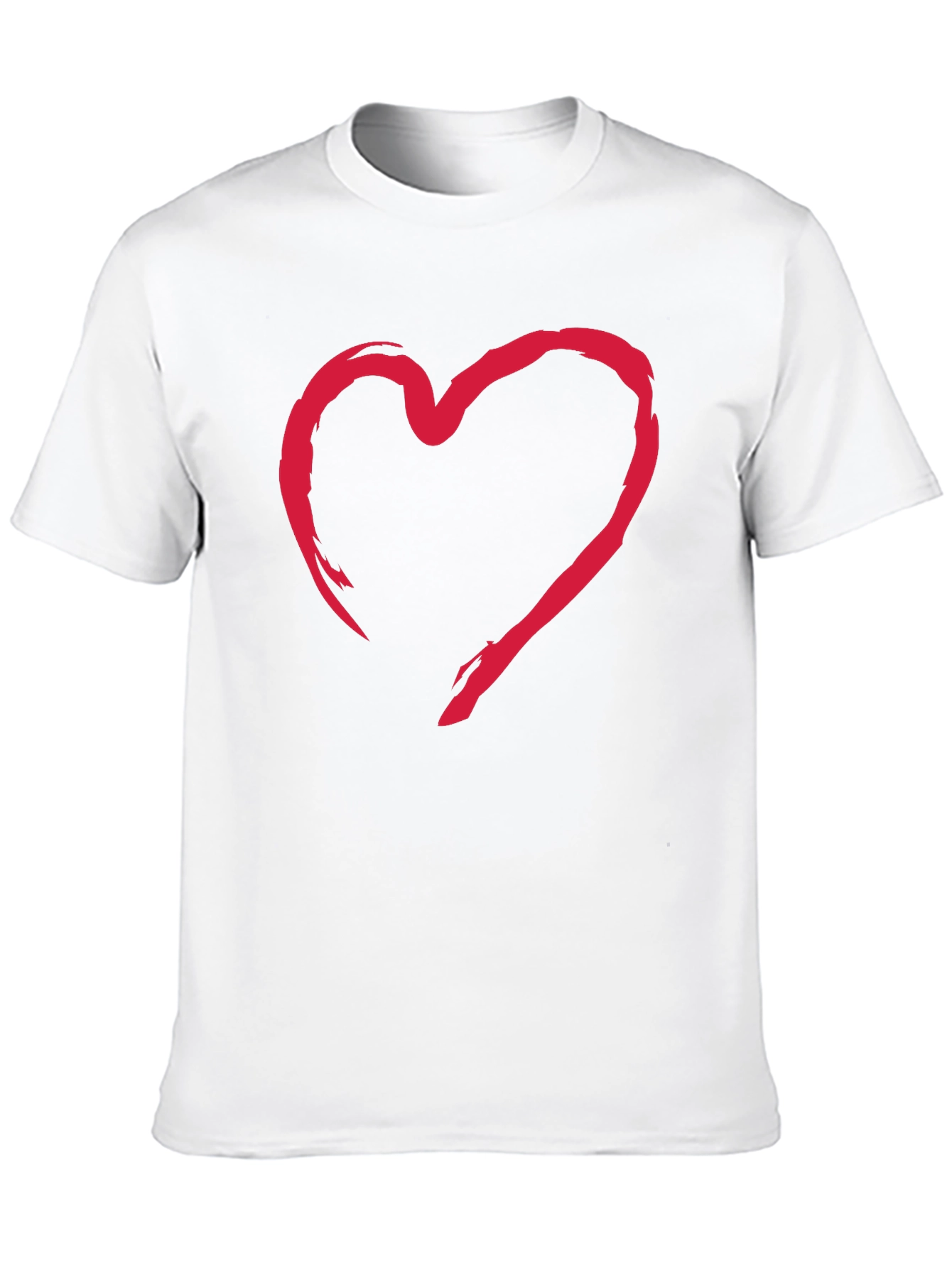 Black Bold Heart Graphic Tee - Black Cotton Casual Shirt view 10