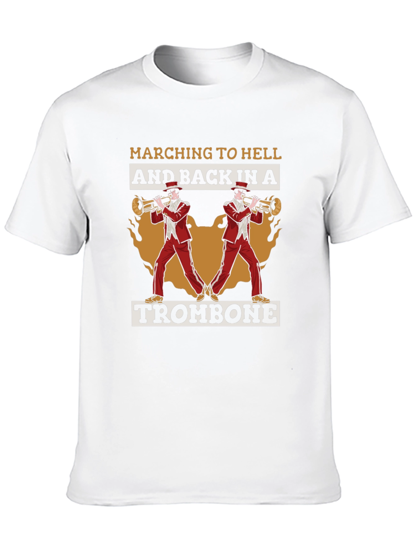 Black Marching To Hell Trombone T-Shirt view 10