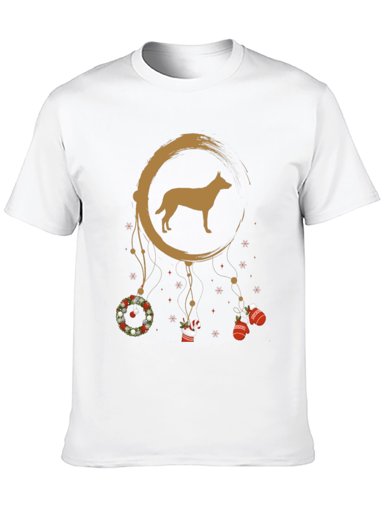 Black Dog Breed Christmas Dreamcatcher T-Shirt view 10