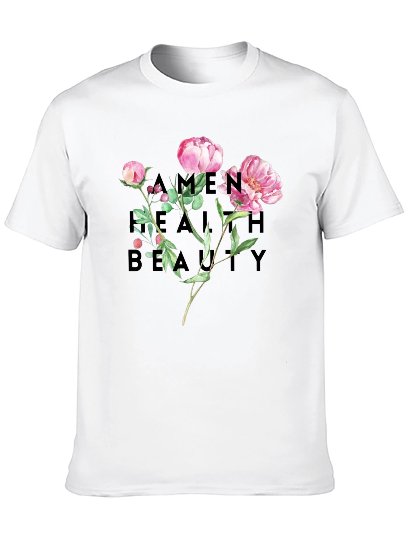 Black Floral Graphic Print Black T-Shirt view 10