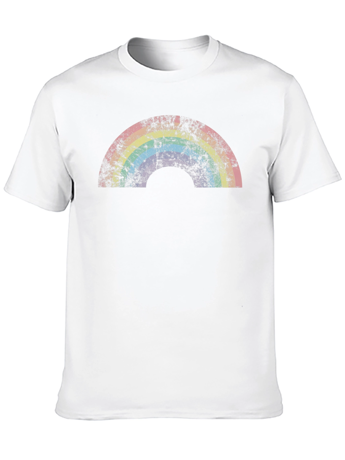 Black Retro Rainbow Graphic Black Tee view 10