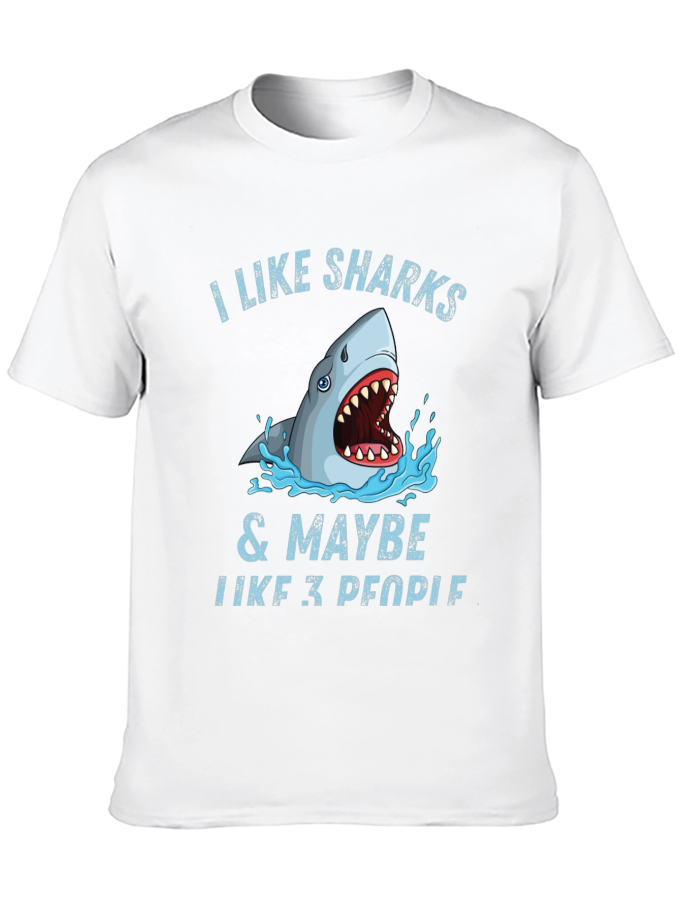 Black I Like Sharks & Maybe 3 People Graphic Tee view 10