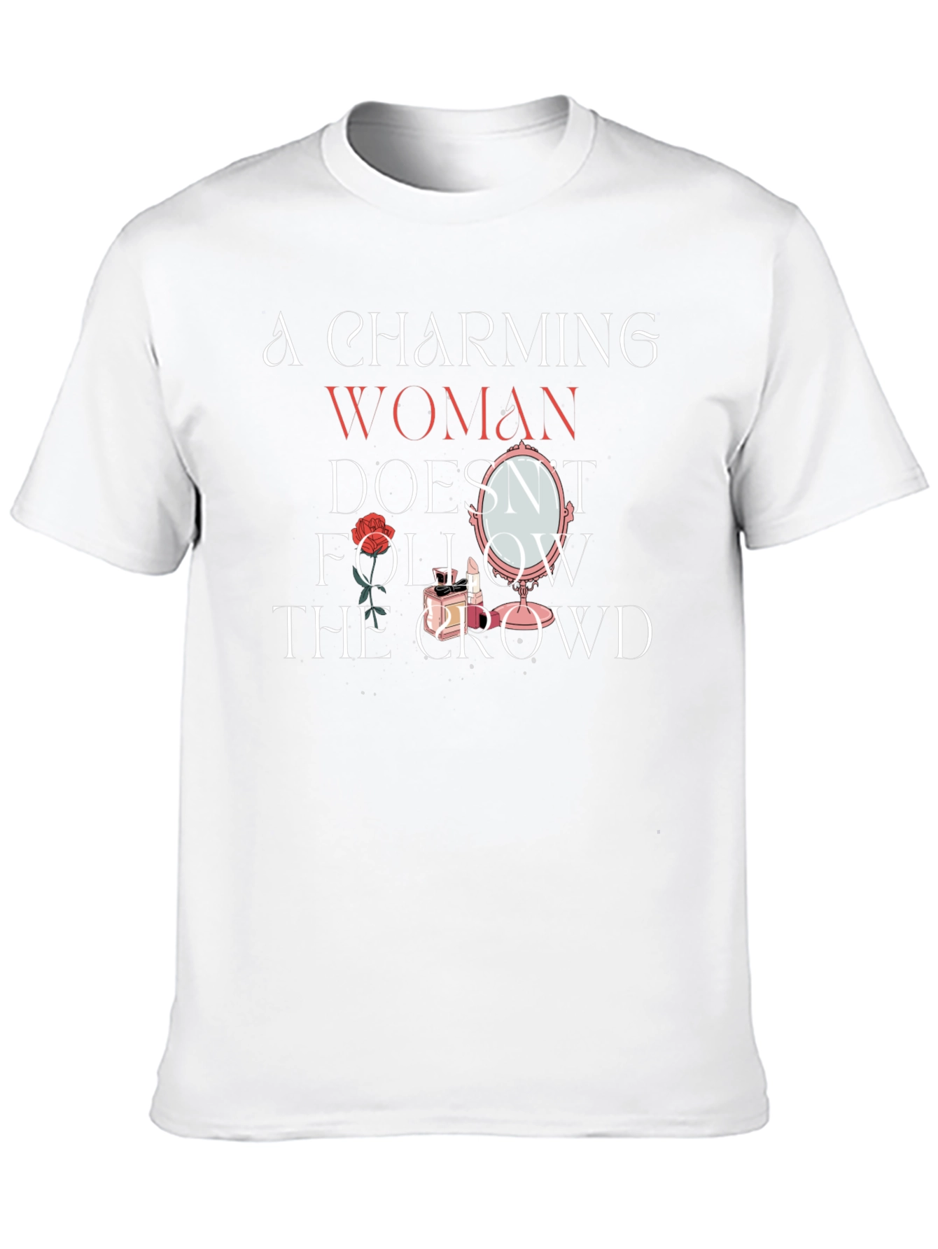 Black Charming Woman Graphic T-Shirt - Unique Design view 10