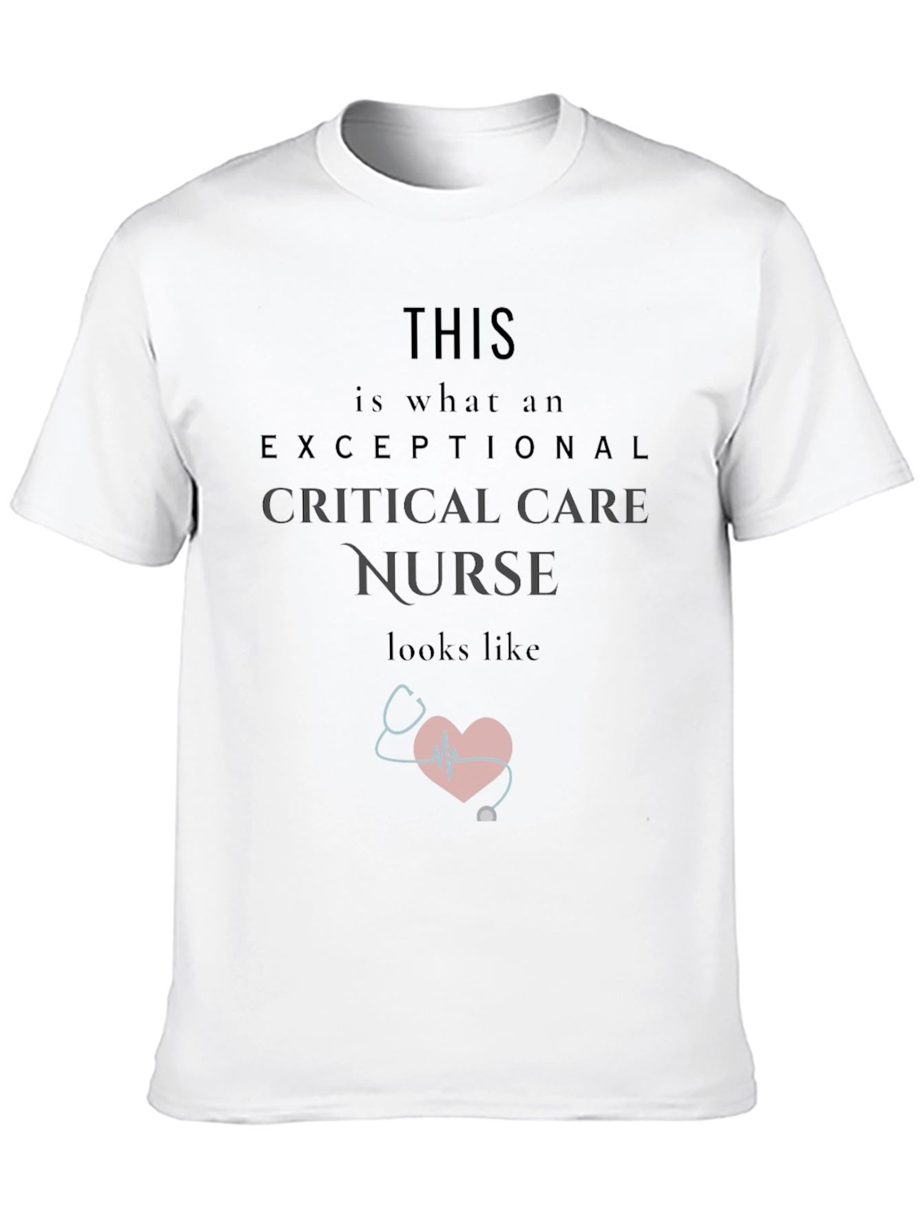 Black Exceptional Critical Care Nurse T-Shirt view 10