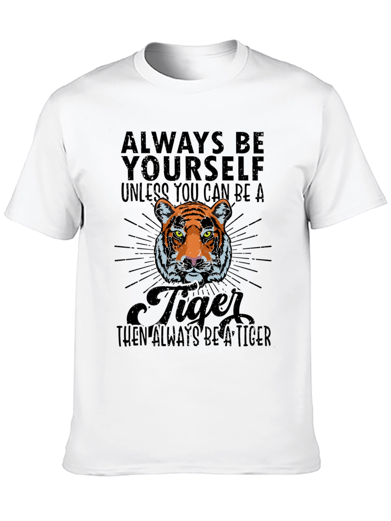 Black Always Be Yourself Tiger Graphic T-Shirt view 10