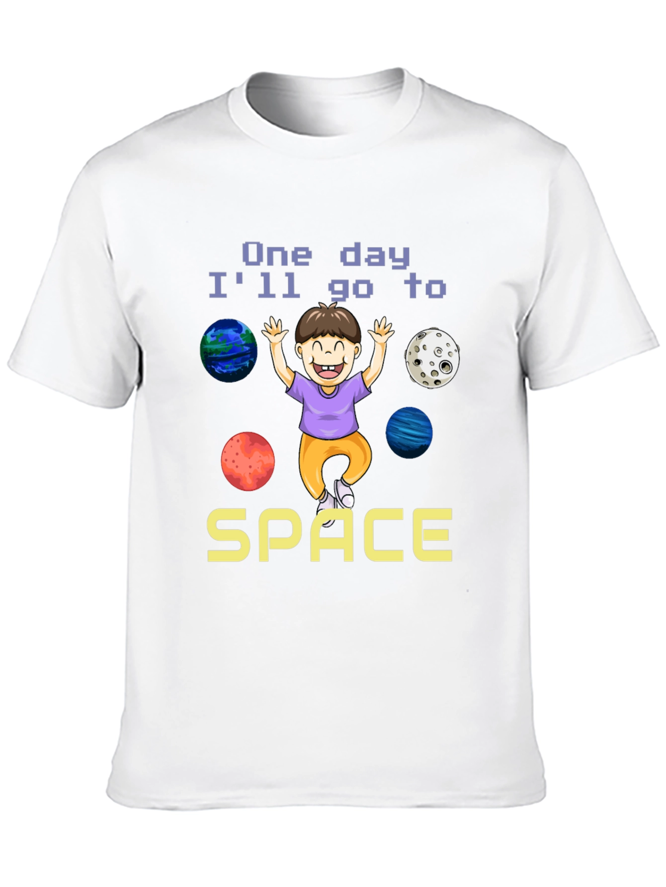 Black One Day I'll Go to Space T-Shirt view 10