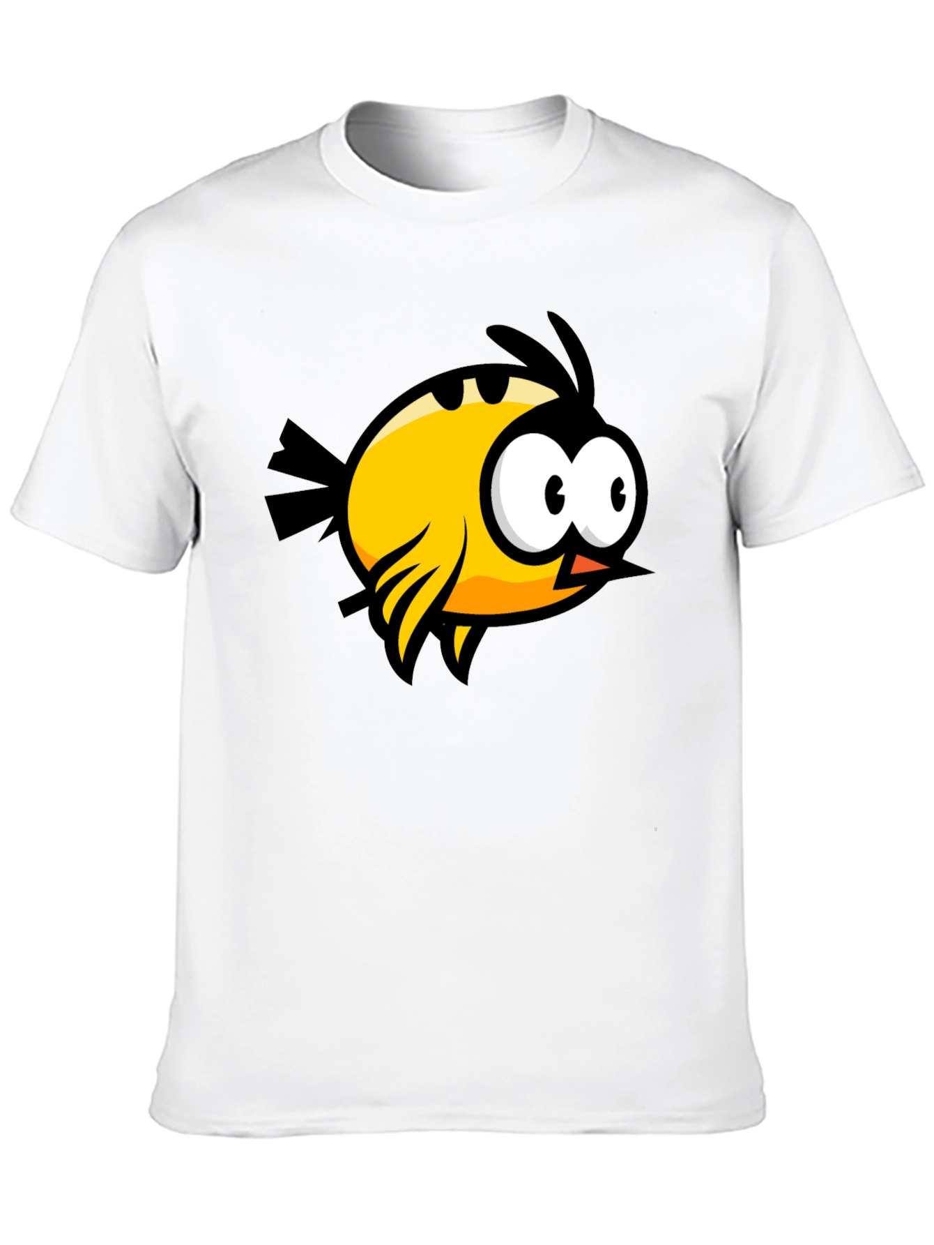 Black Cartoon Bird Graphic Black T-Shirt view 10