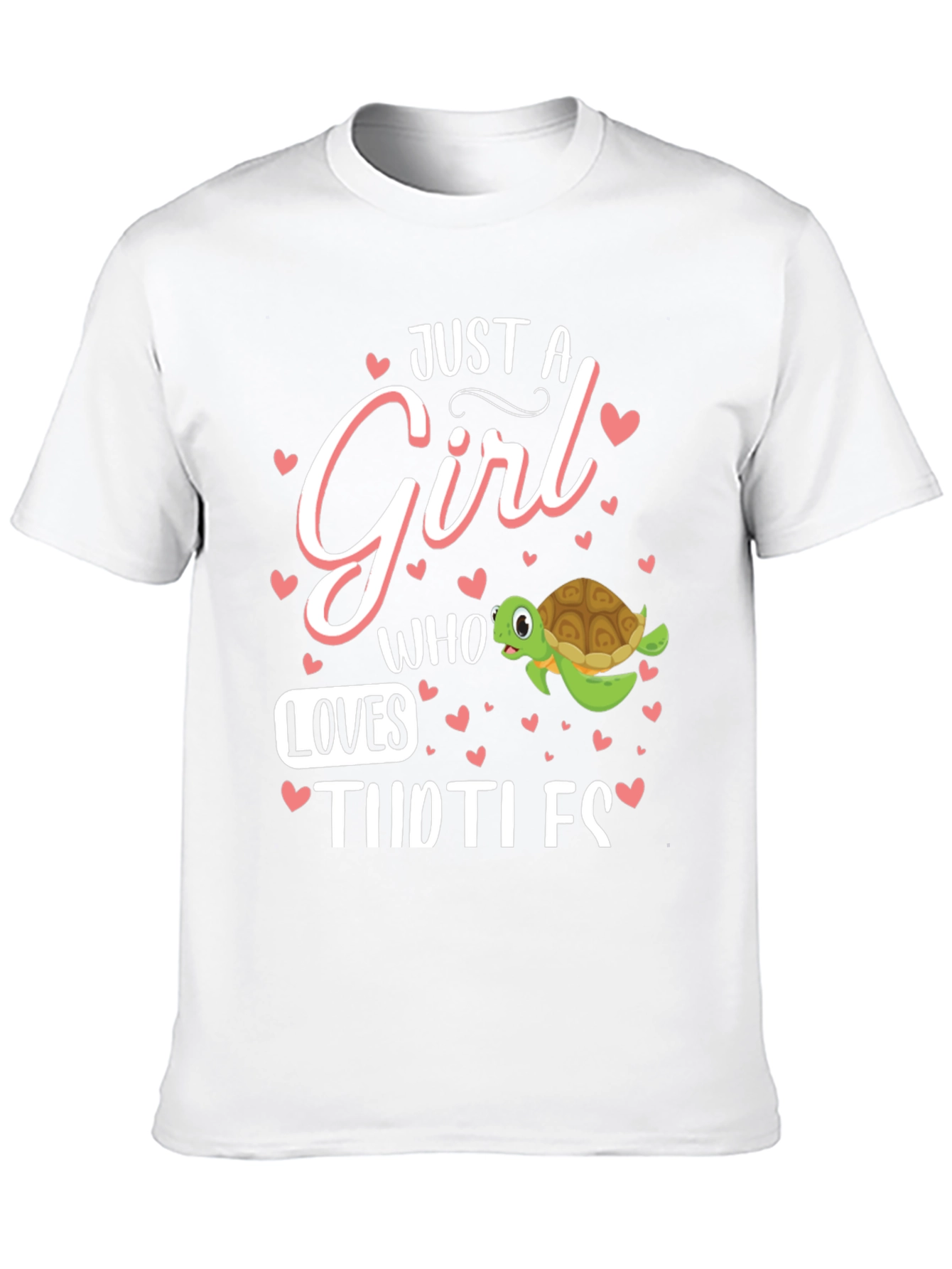 Black Just A Girl Who Loves Turtles T-Shirt view 10
