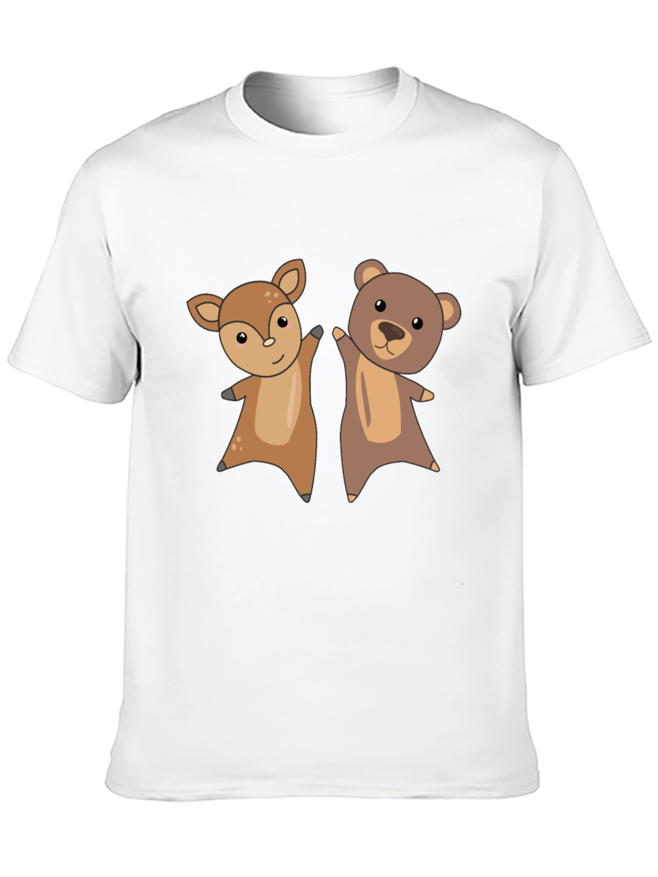 Black Cute Animal Cartoon Graphic T-Shirt view 10