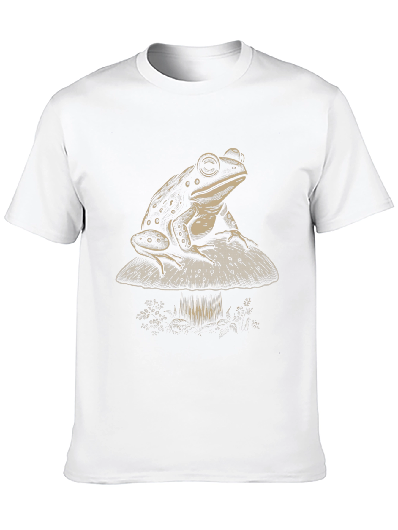 Black Frog on Mushroom Graphic T-Shirt view 10