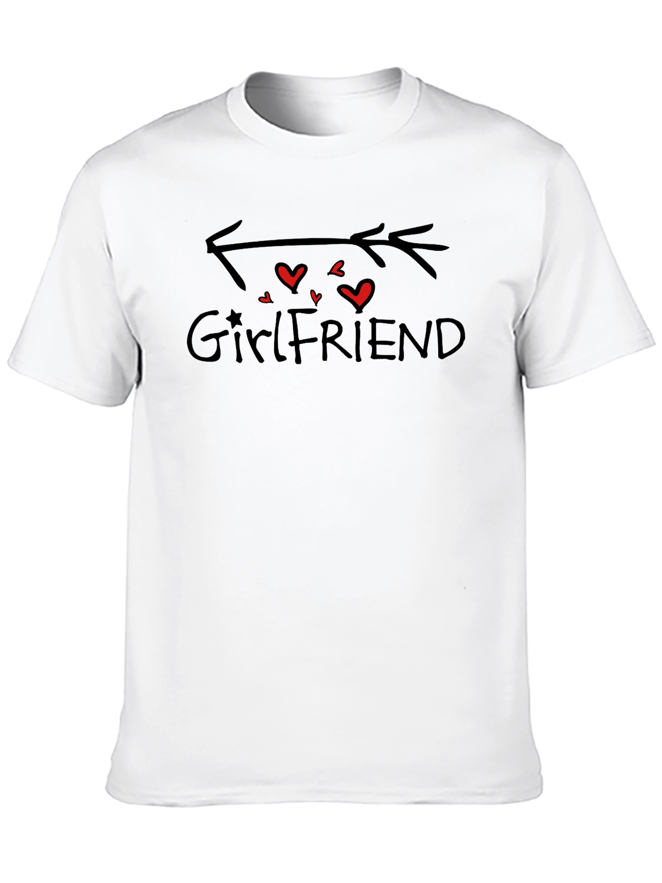 Black Girlfriend Arrow Heart Graphic T-Shirt view 10