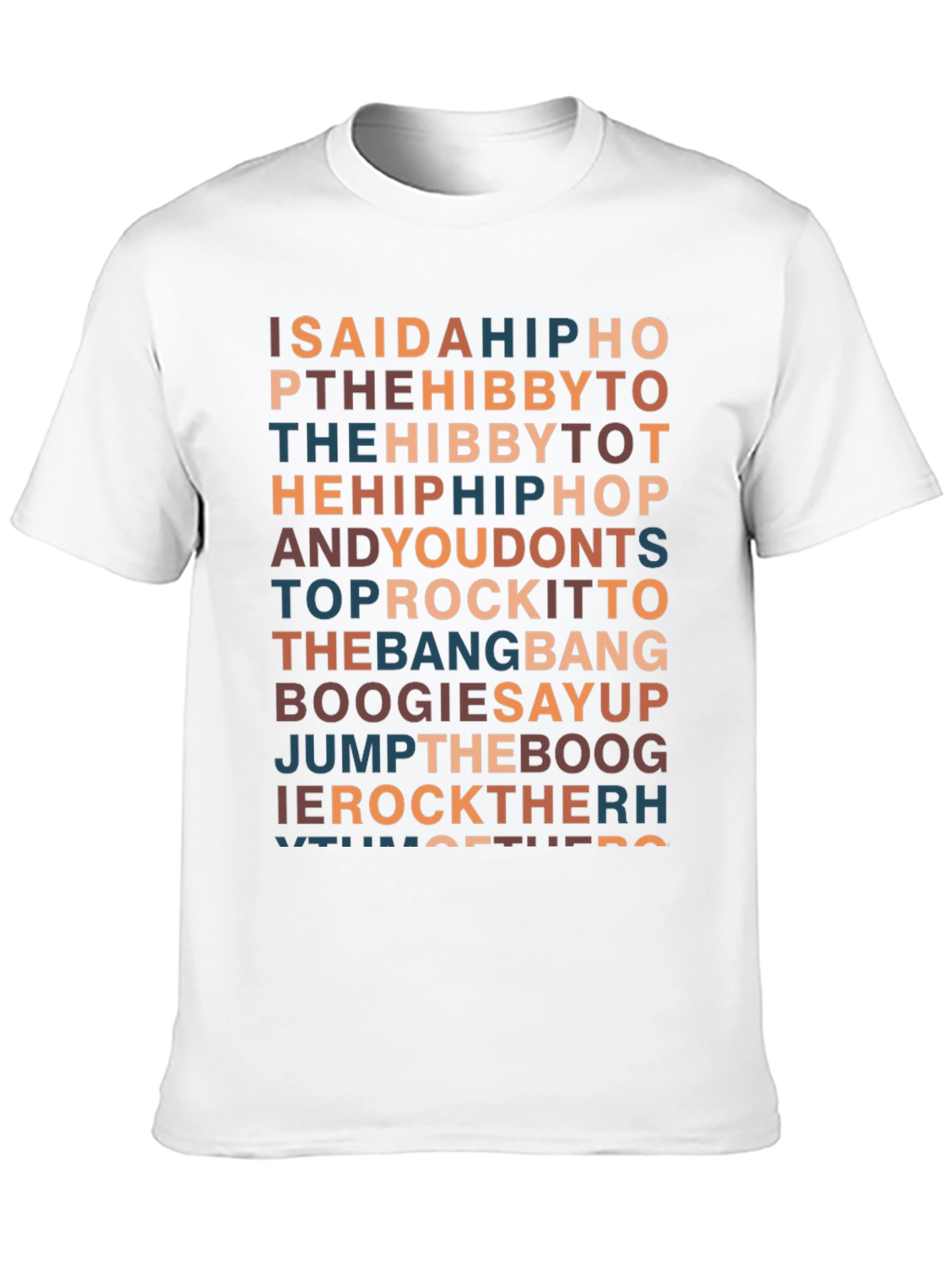 Black Retro Hip Hop Lyric T-Shirt view 10