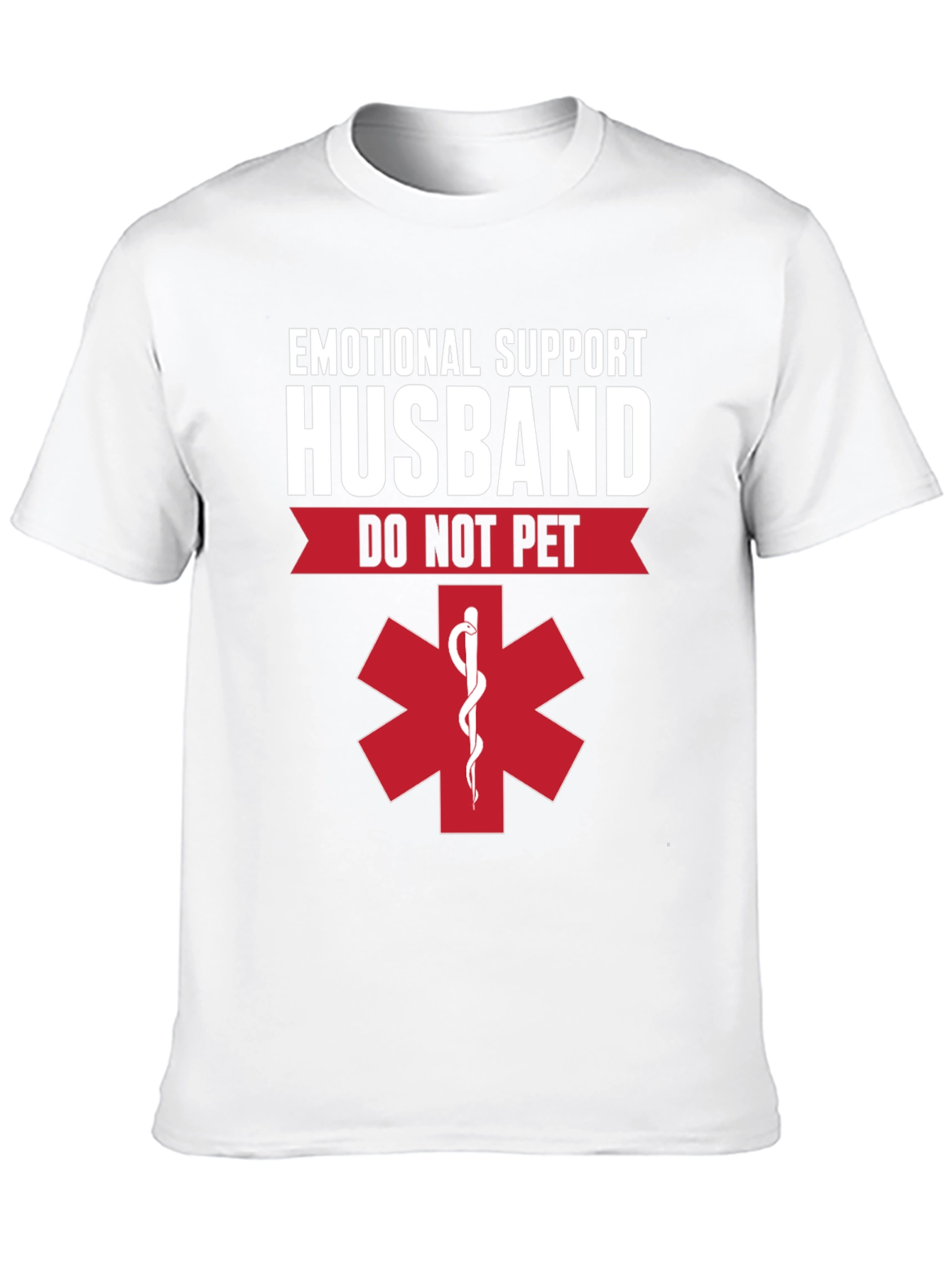 Black Emotional Support Husband T-Shirt - Do Not Pet view 10