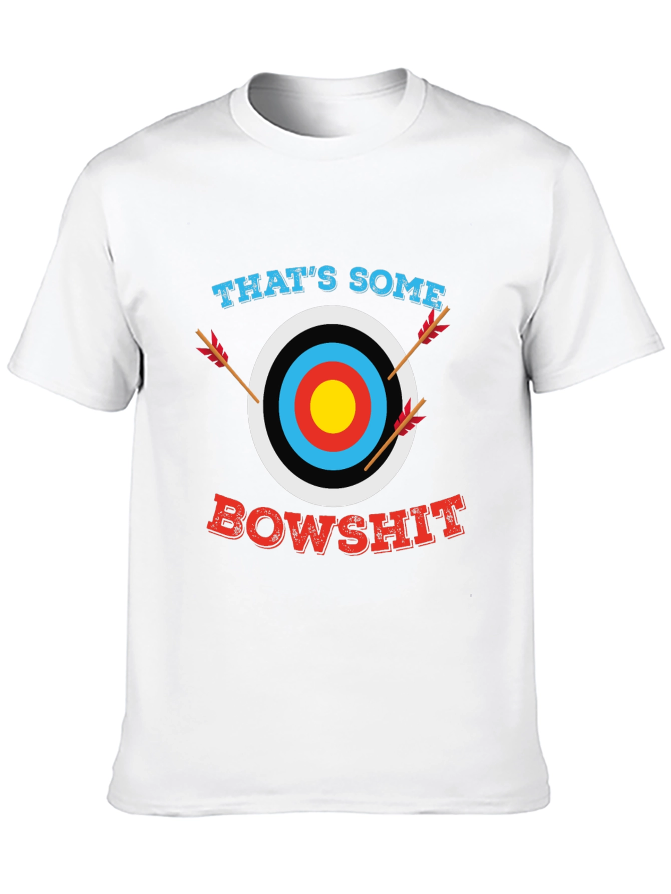 Black That's Some Bowshit Graphic T-Shirt - Archery Humor view 10