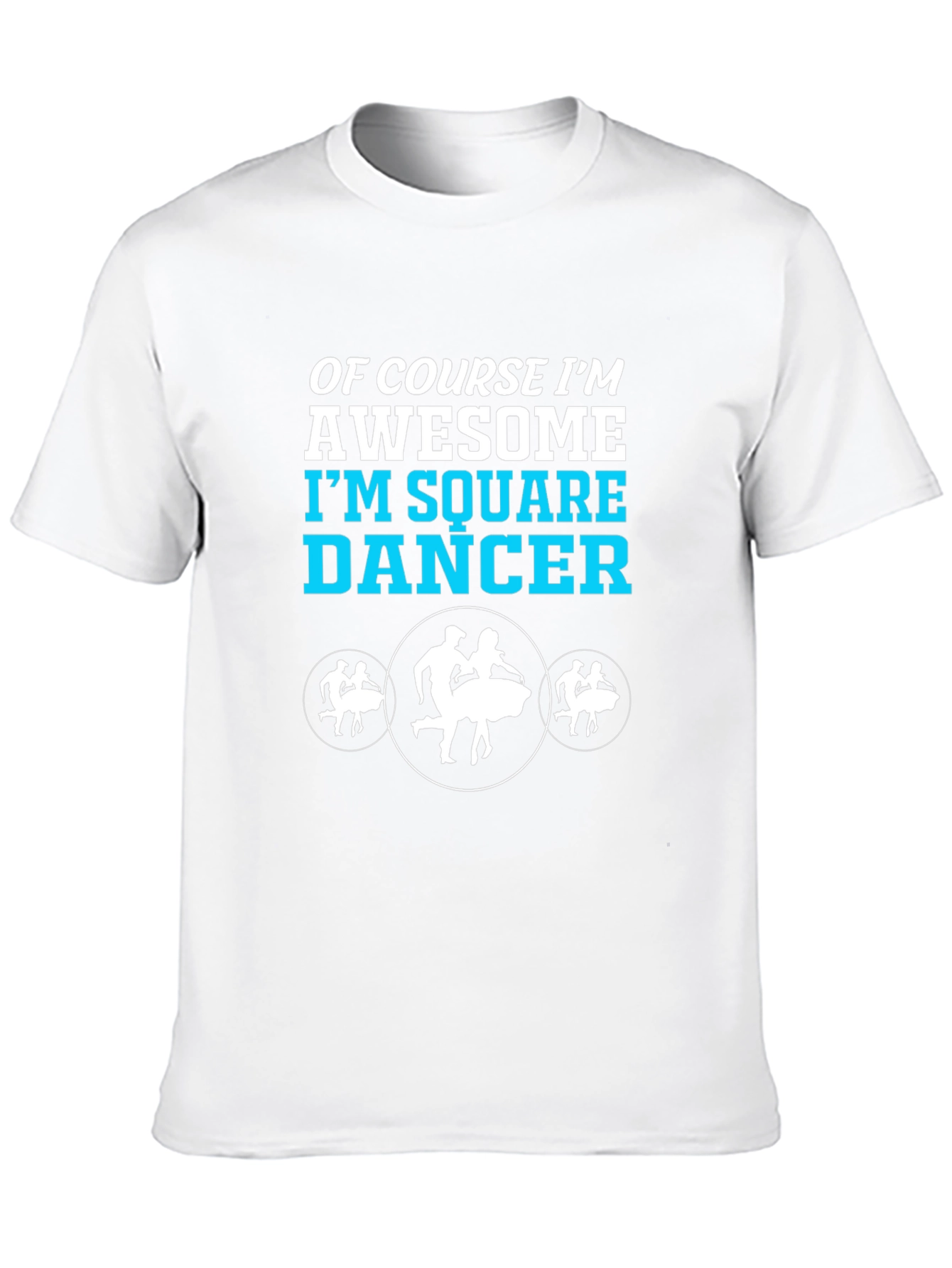Black Awesome Square Dancer Graphic T-Shirt view 10