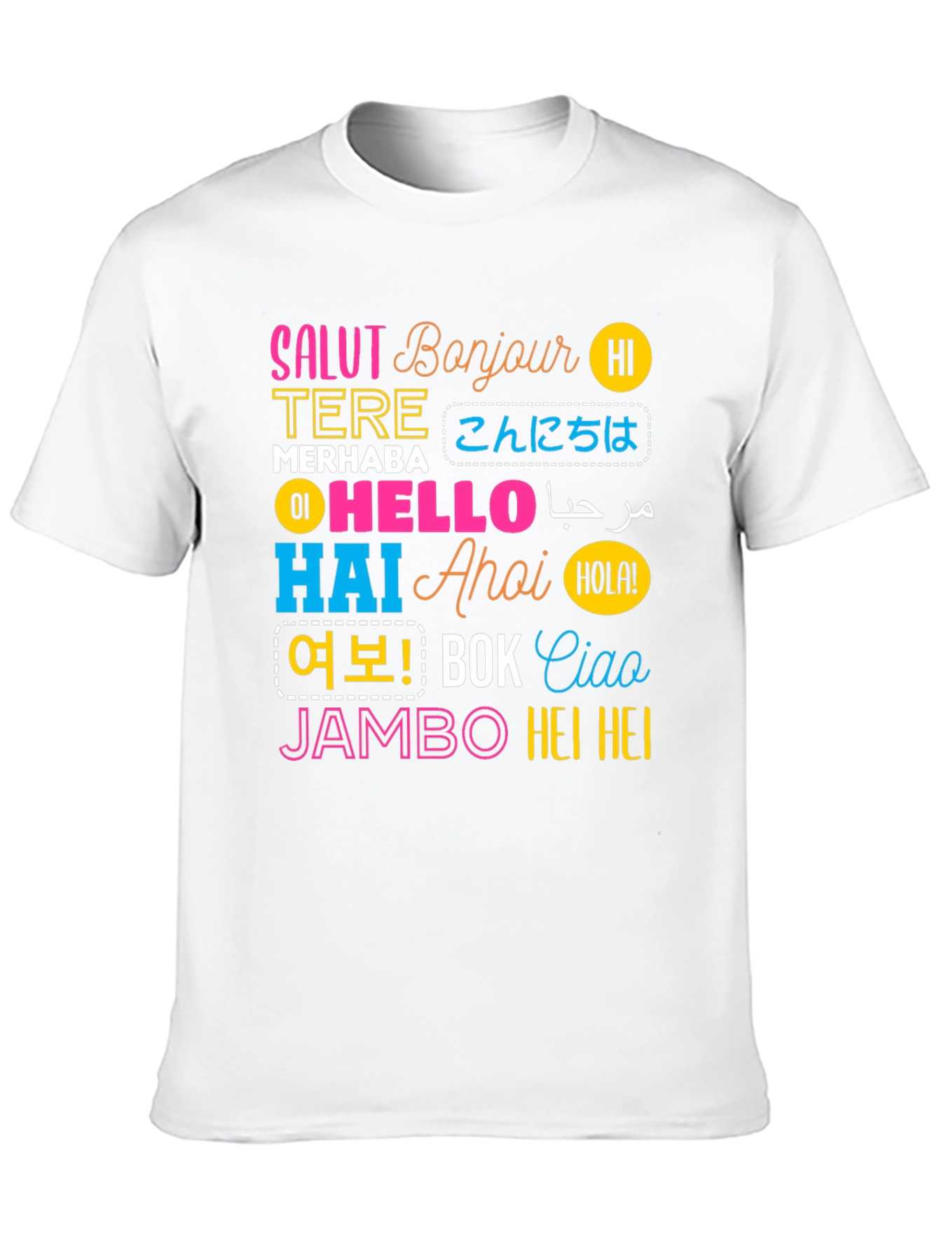 World Hello T-Shirt: Multilingual Greetings - 10