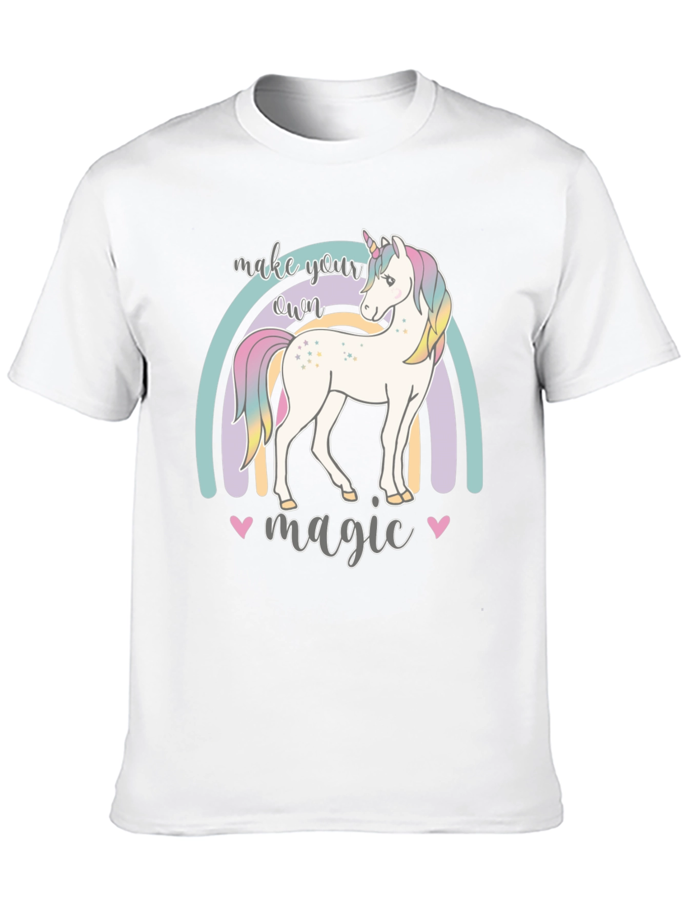 Black Make Your Own Magic Unicorn Graphic Tee view 10