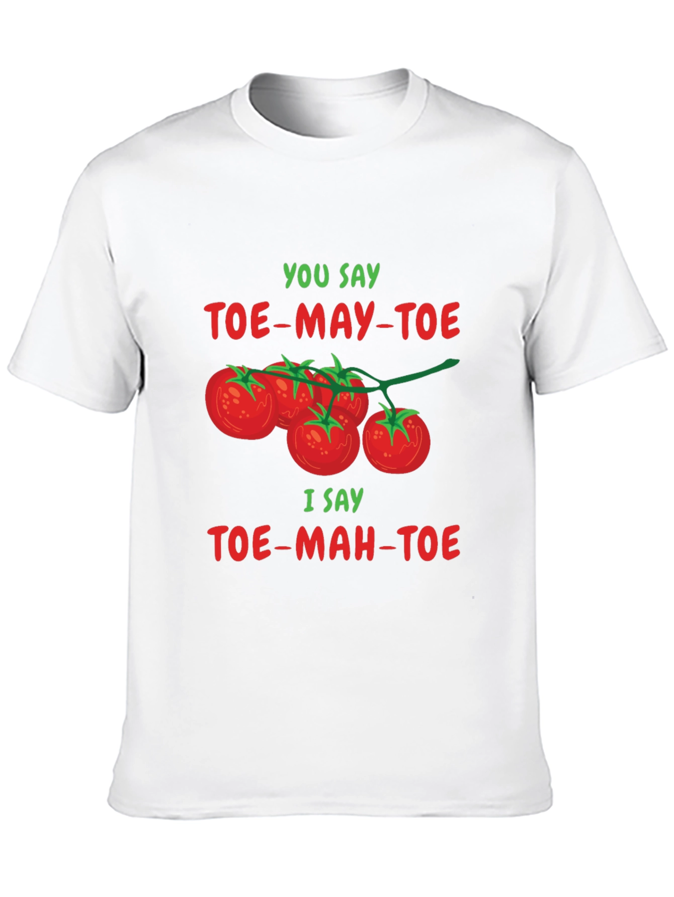 Black Tomato Pun T-Shirt: Toe-may-toe Toe-mah-toe Tee view 10