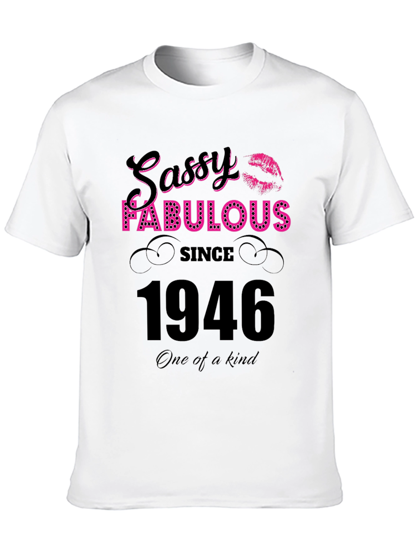 Black Sassy Fabulous Since 1946 Birthday T-Shirt view 10