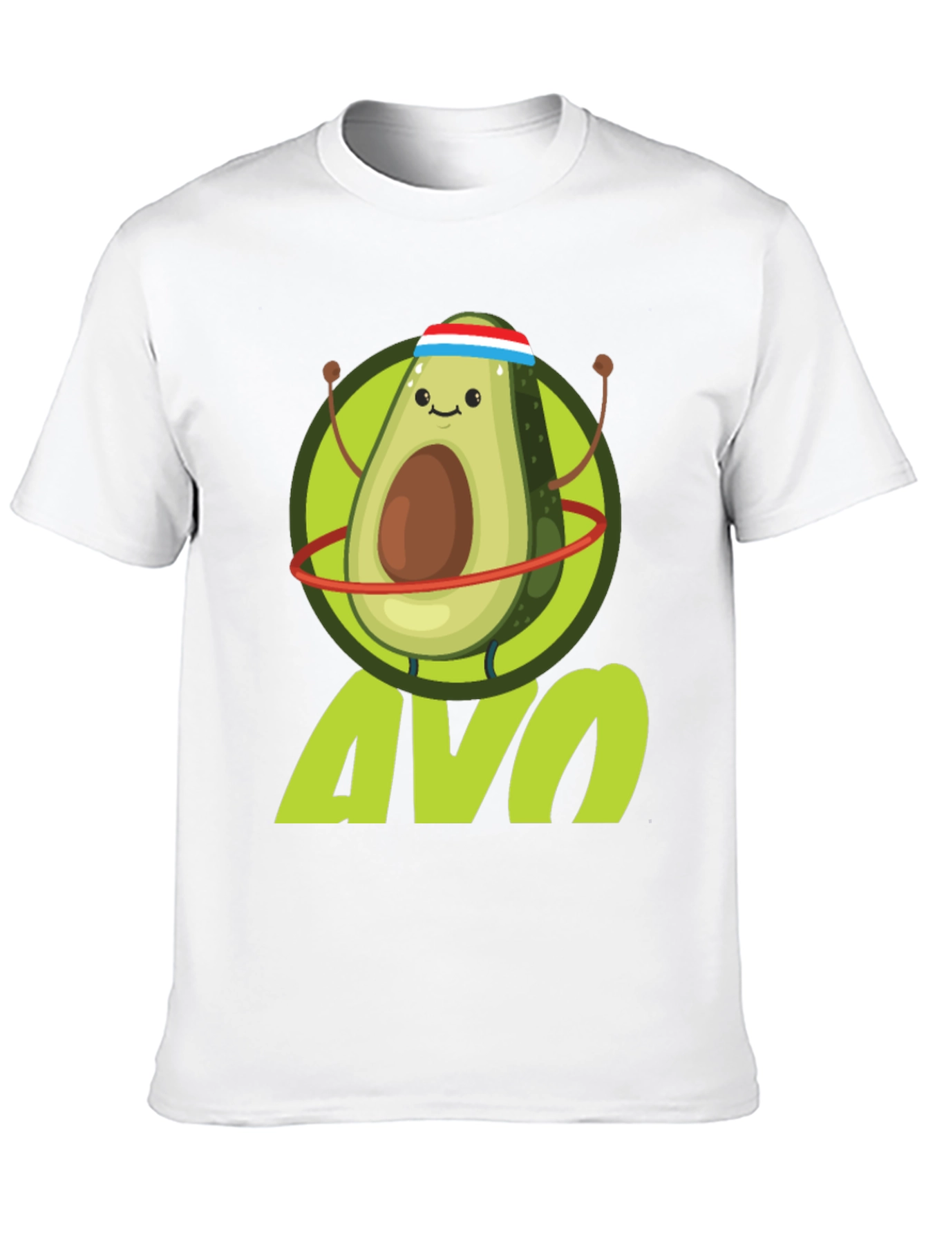 Black Funny Avocado Fitness T-Shirt | Avo Workout Tee view 10