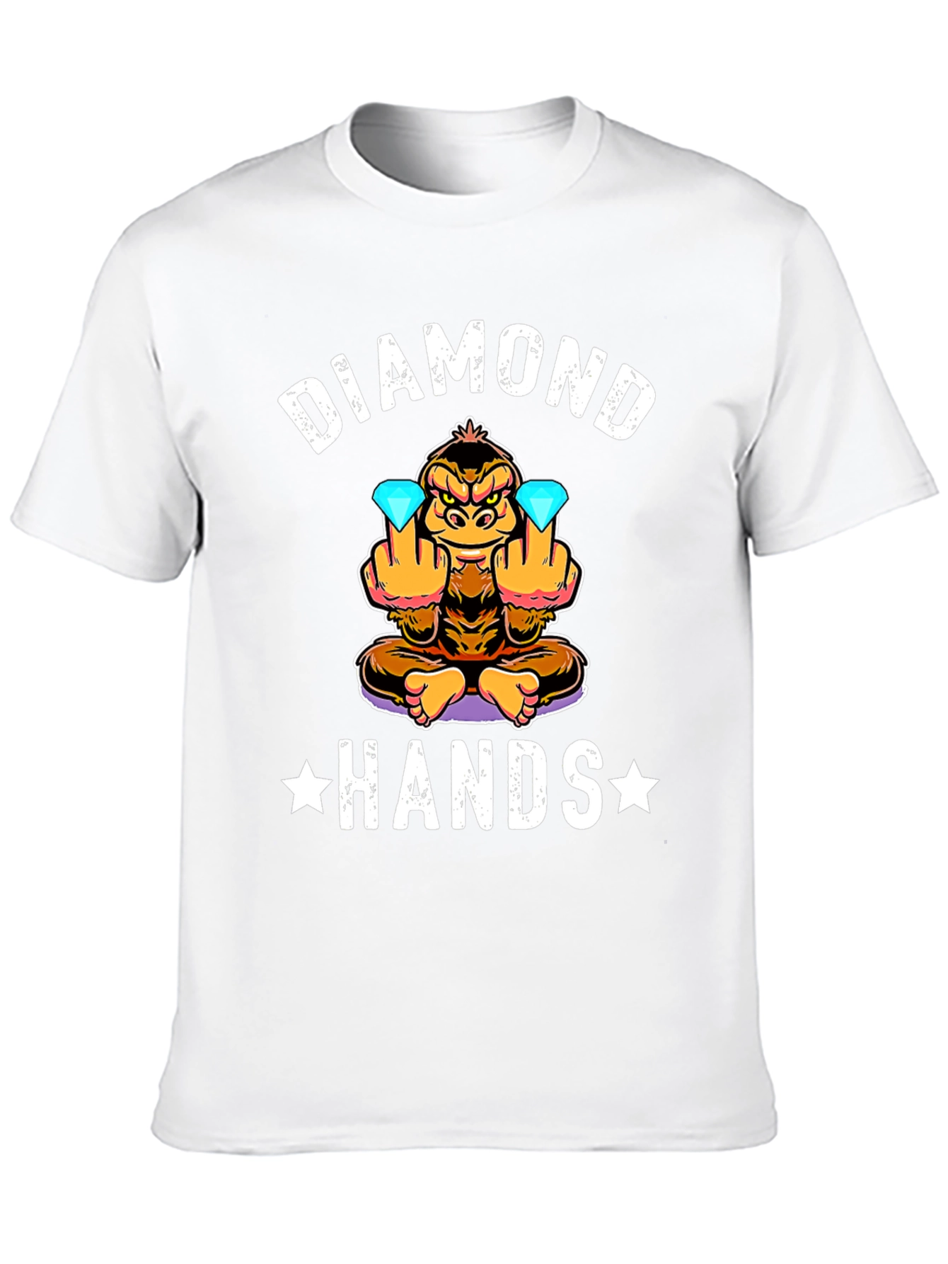 Black Diamond Hands Funny Monkey T-Shirt view 10