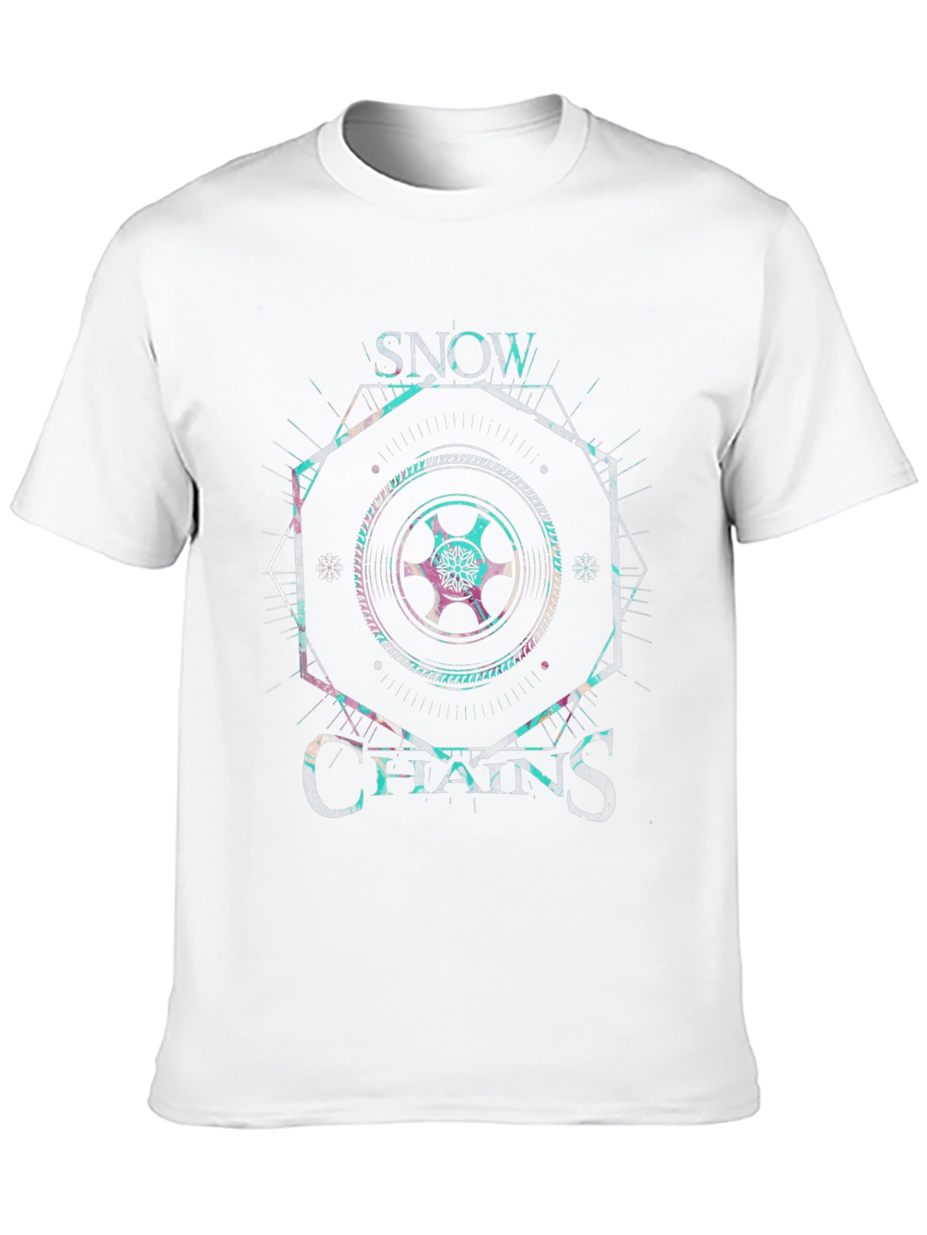 Black Snow Chains Graphic Tee - Unique Design, Comfortable Fit view 10