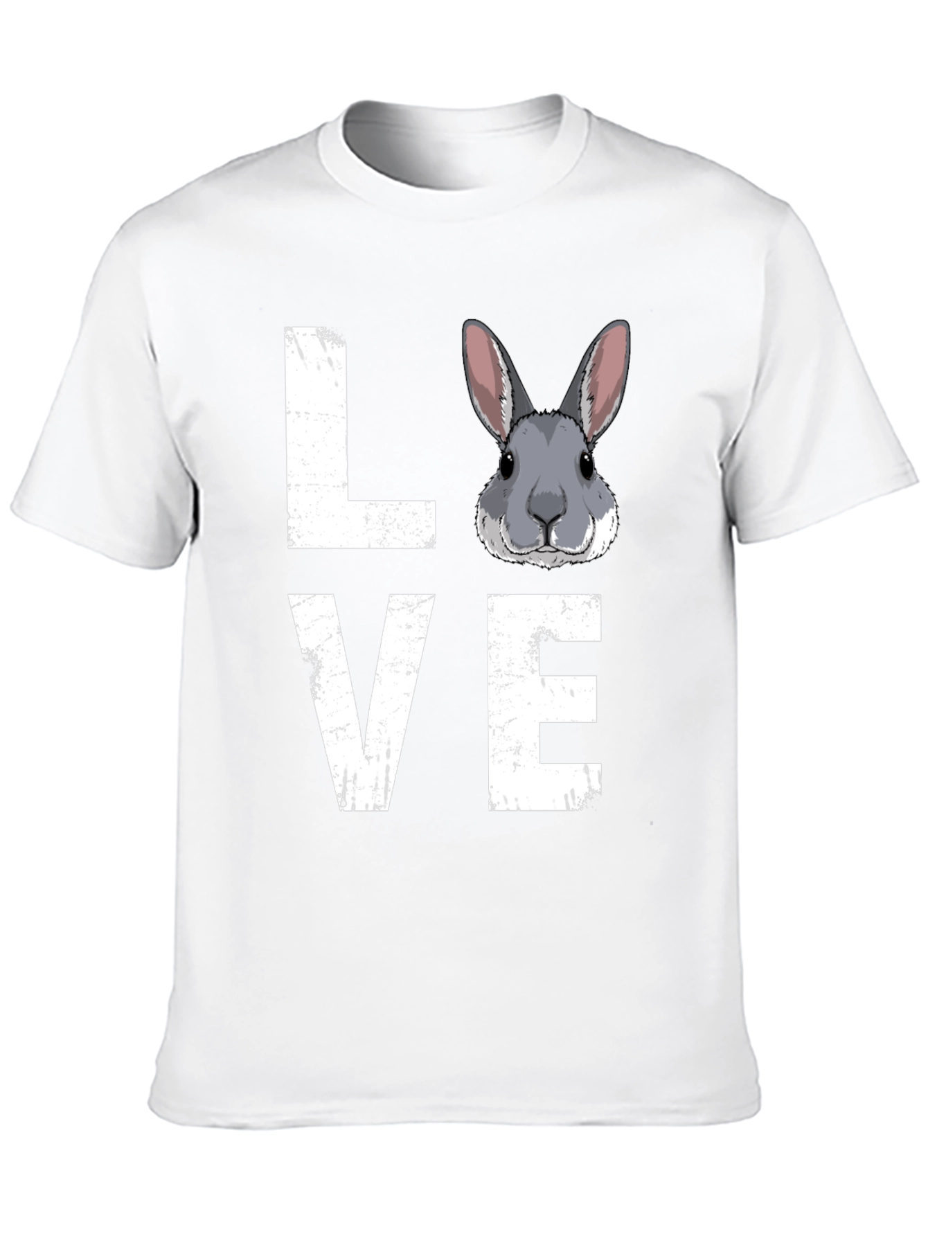 Black Love Rabbit Graphic Print T-Shirt view 10