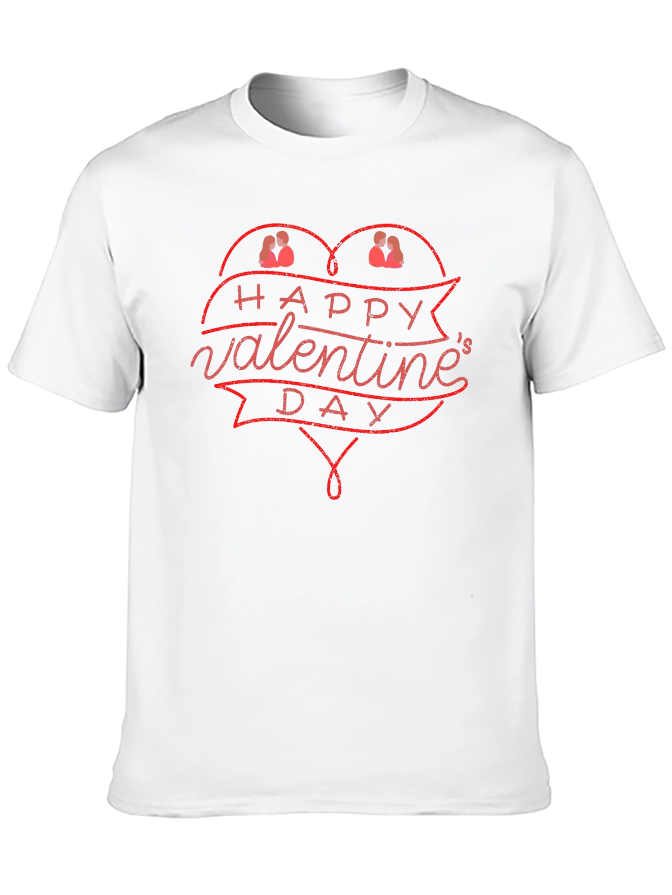 Black Valentine's Day Graphic Tee - Heart Design view 10