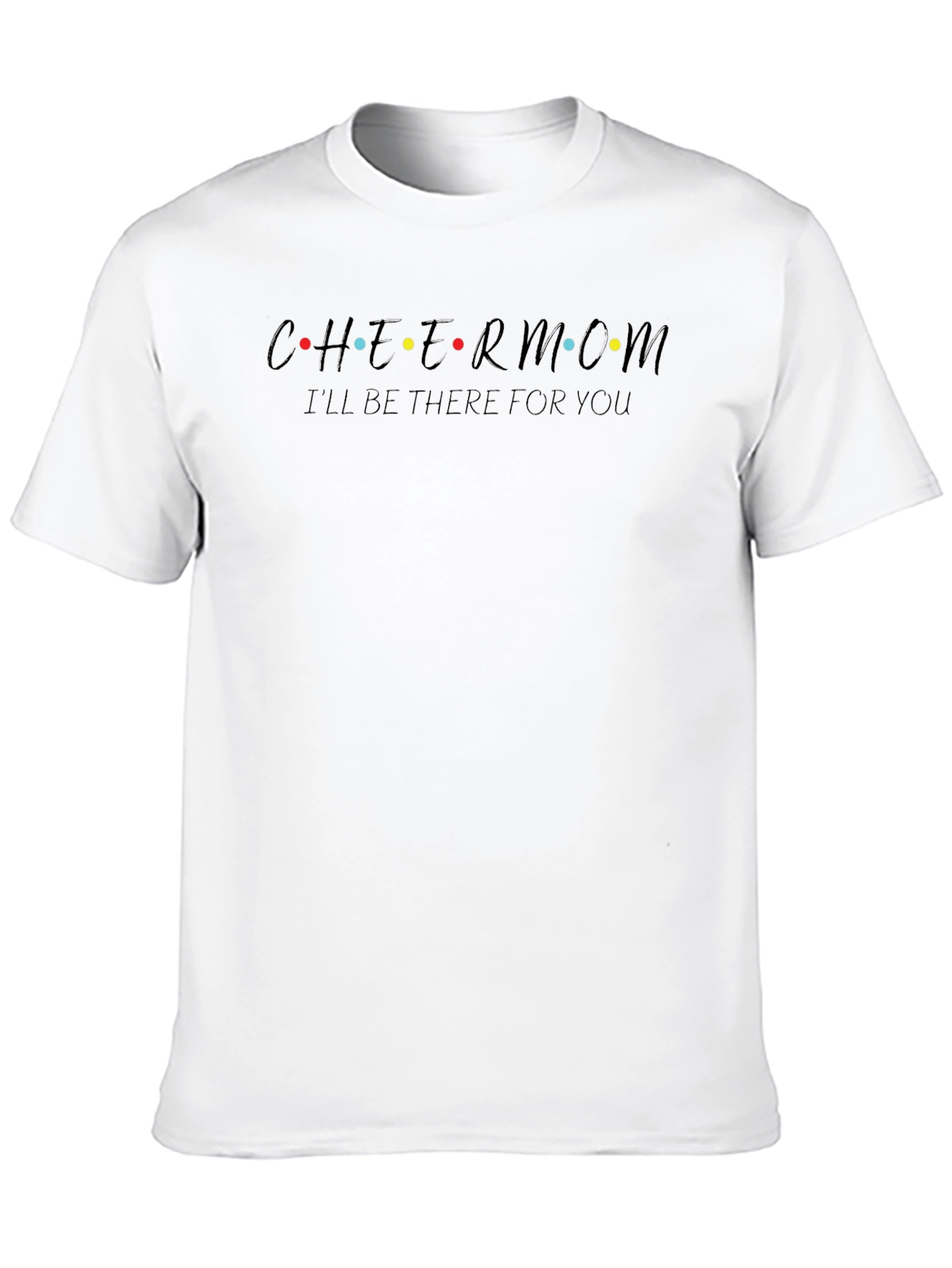Black Cheer Mom Friends Style T-Shirt view 10