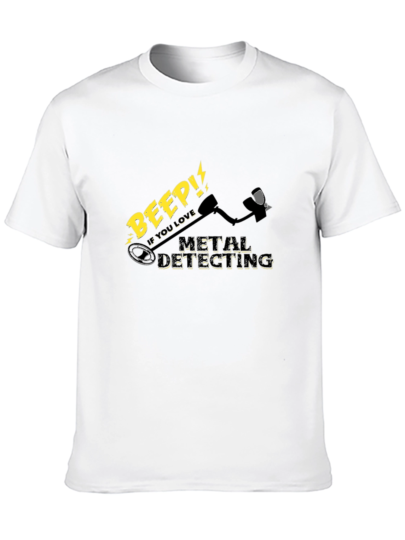 Black Metal Detecting Enthusiast Black T-Shirt view 10