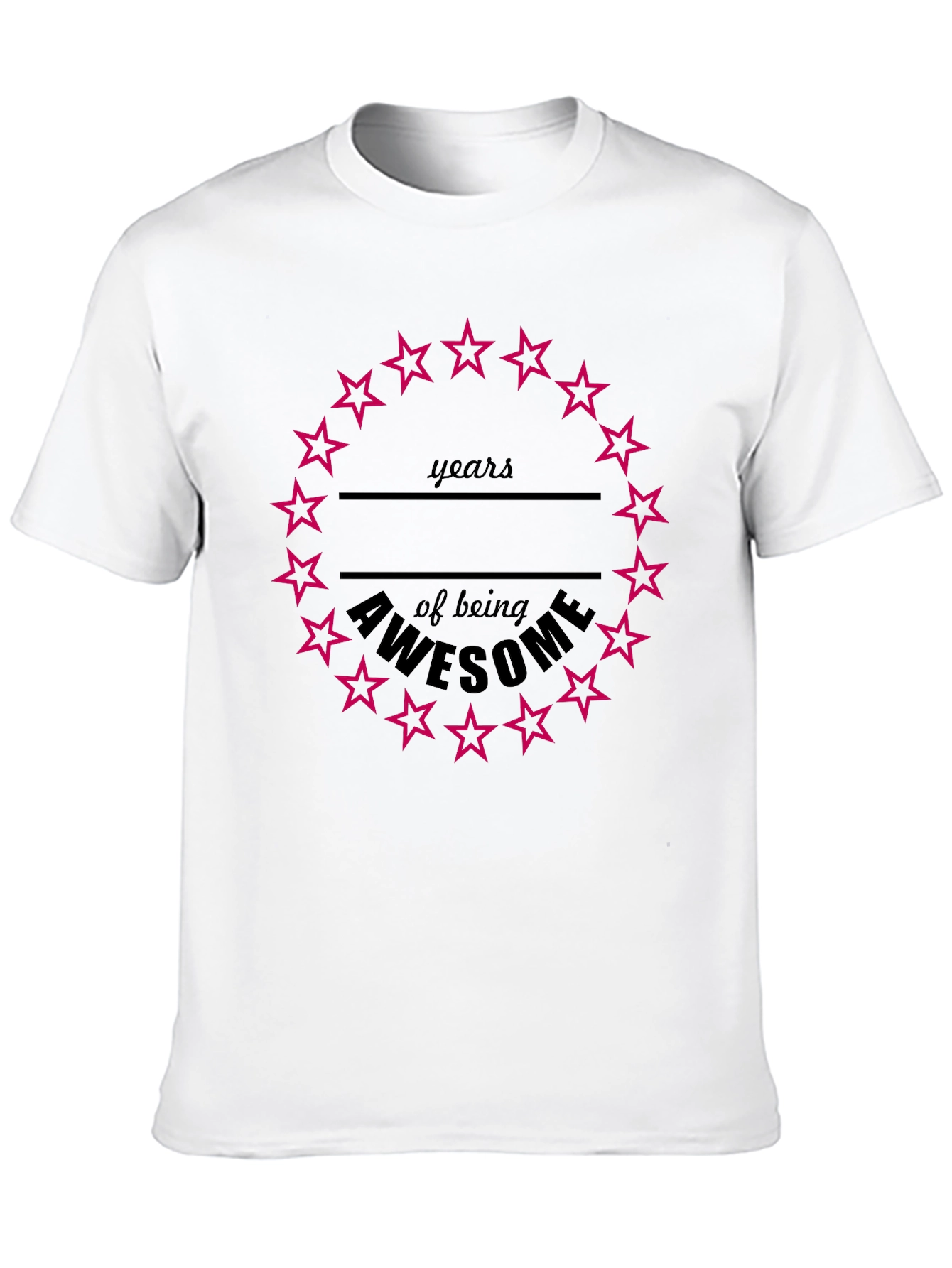 Black Awesome Years Birthday Star T-Shirt view 10