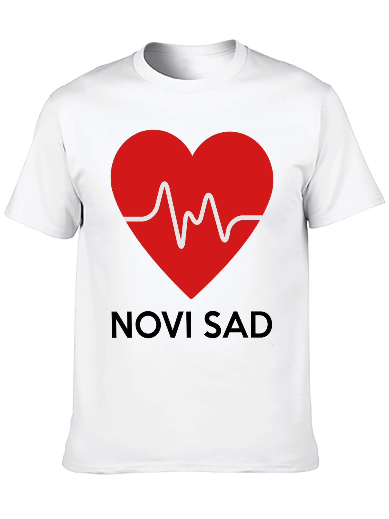 Novi Sad Heartbeat T-Shirt - Black Cotton Tee - 10