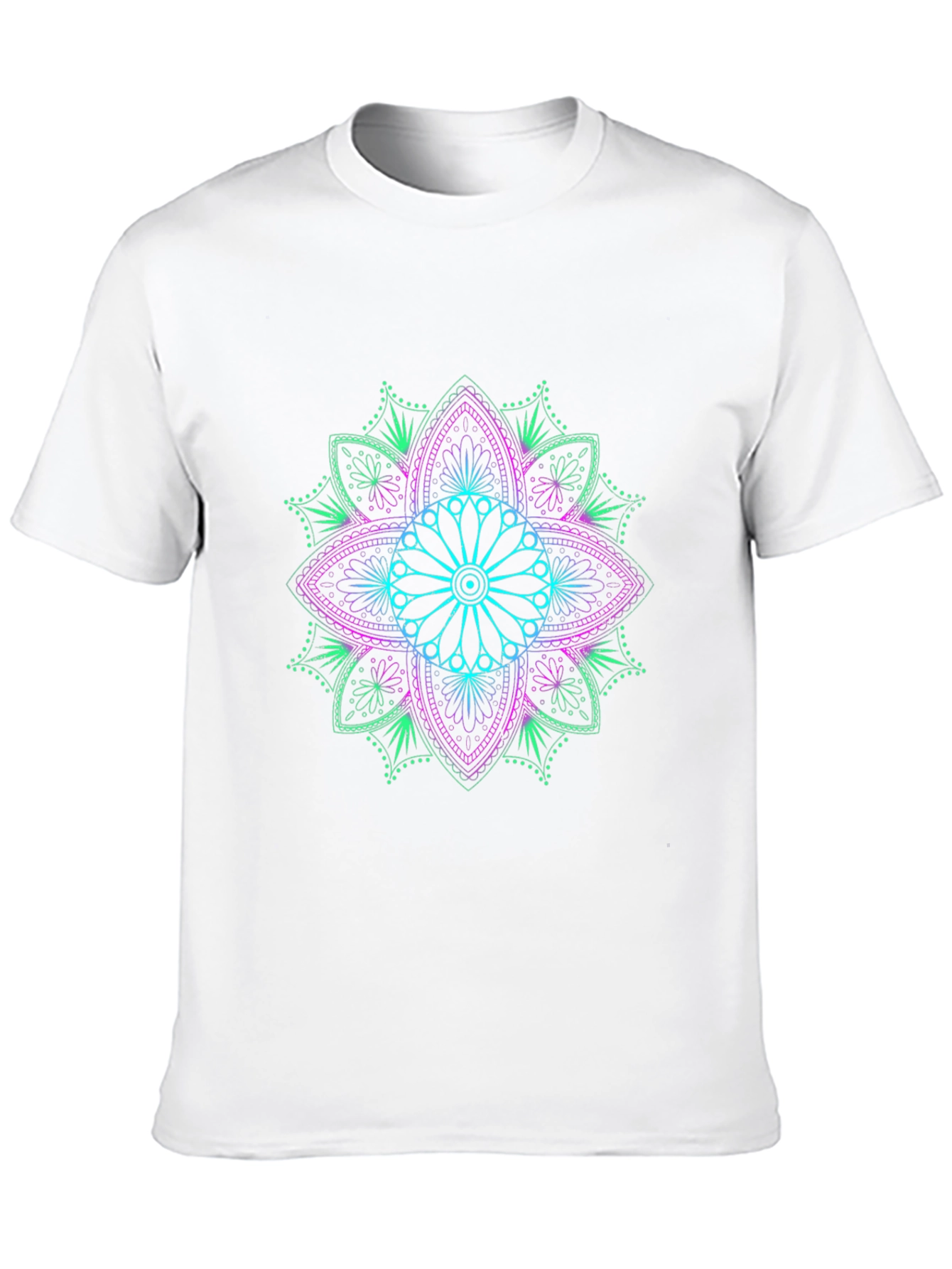 Black Geometric Mandala Graphic Tee - Black view 10