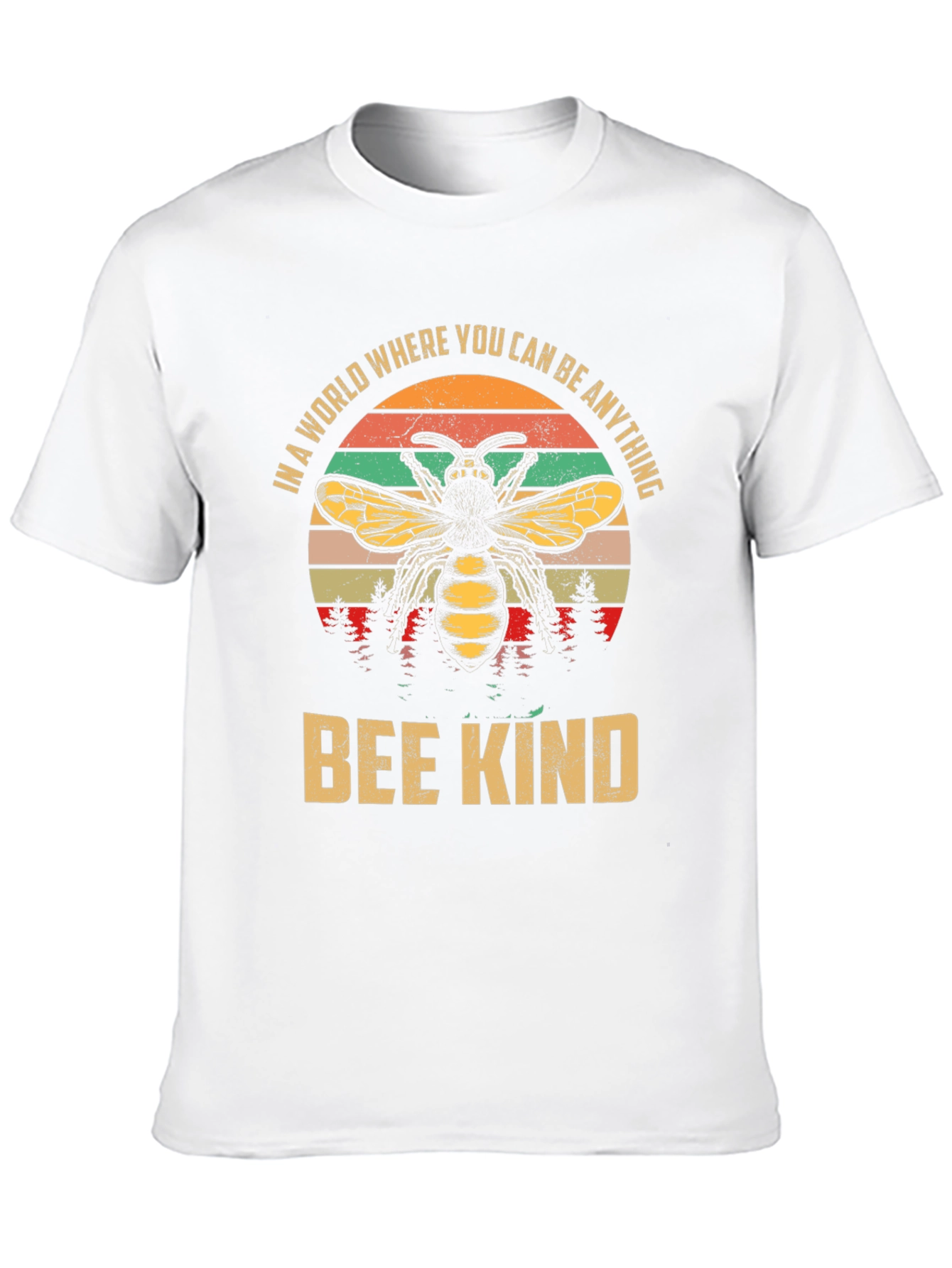 Black Bee Kind Graphic Tee - Trendy Casual Top view 10
