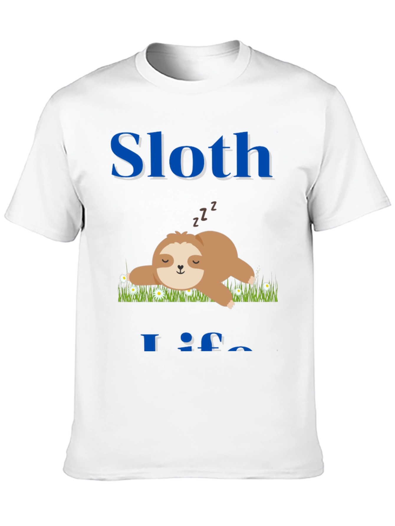 Black Sloth Life T-Shirt - Cute and Comfy view 10