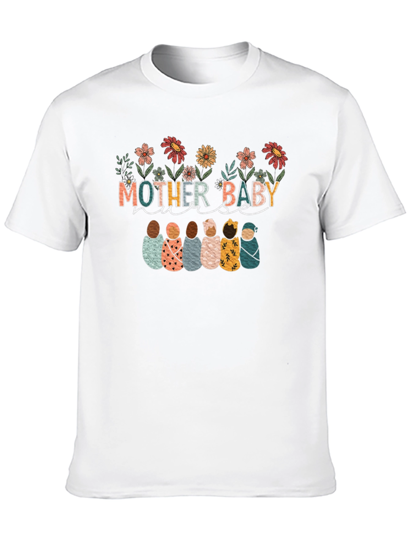 Black Mother Baby Nurse Graphic T-Shirt view 10