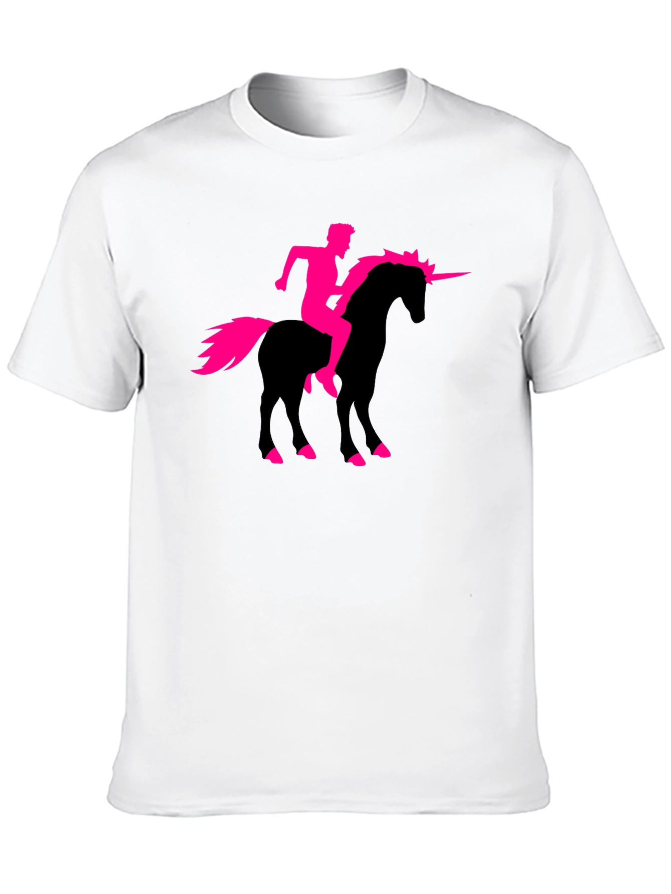 Black Unicorn Rider Graphic T-Shirt - Black Cotton Tee view 10