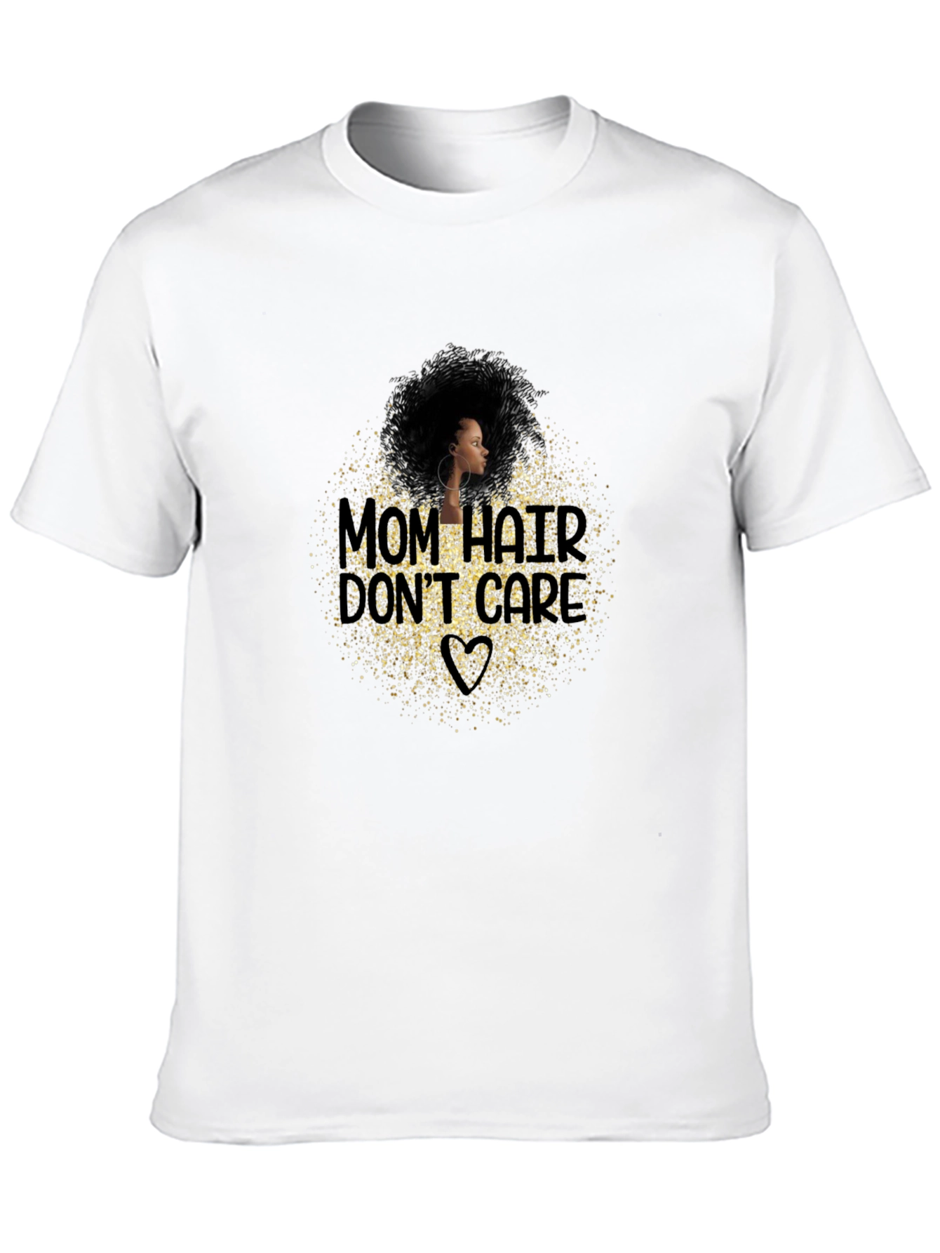 Black Mom Hair Don't Care Graphic T-Shirt - Black view 10