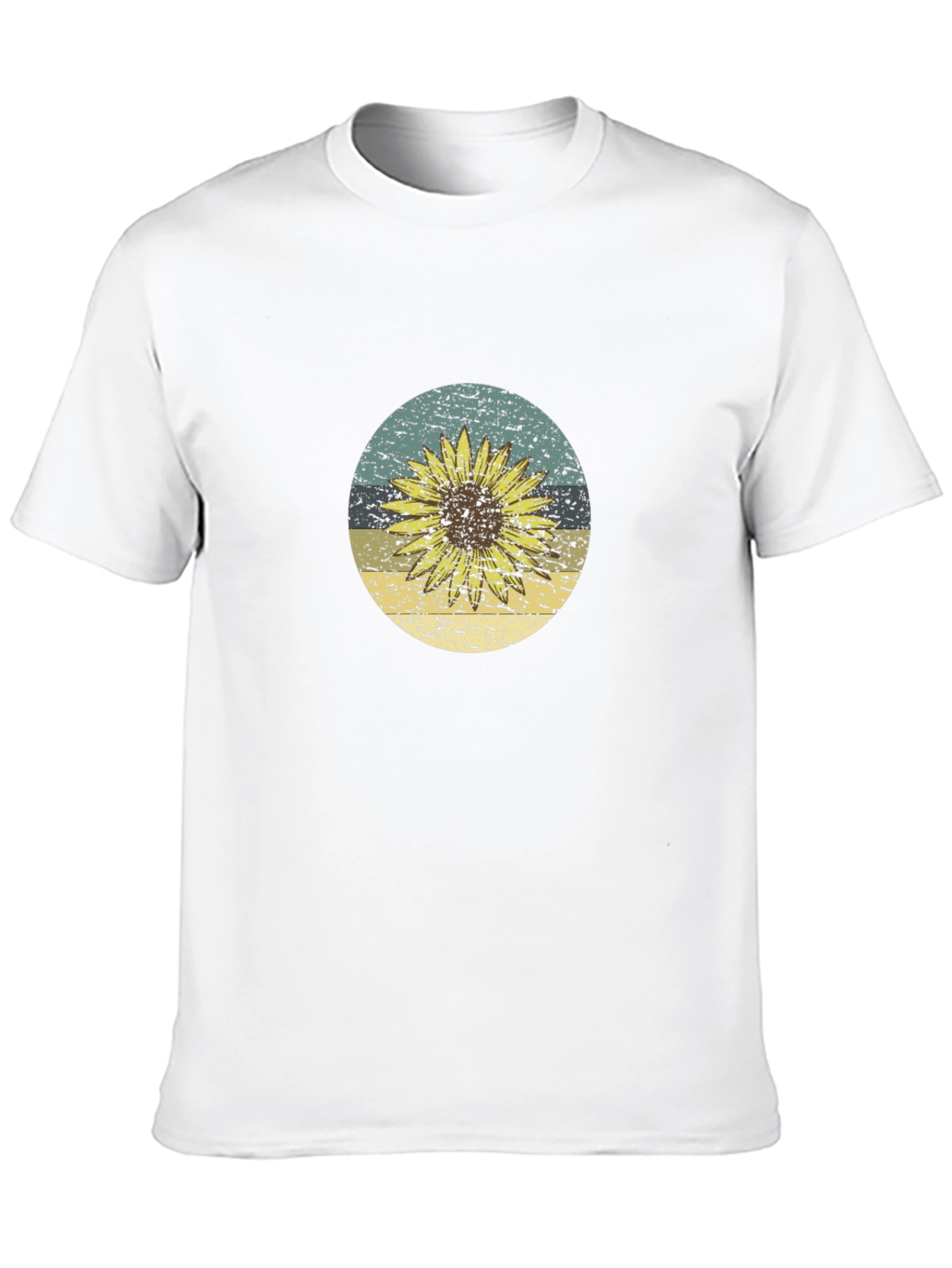 Black Sunflower Graphic Tee - Black Cotton T-Shirt view 10