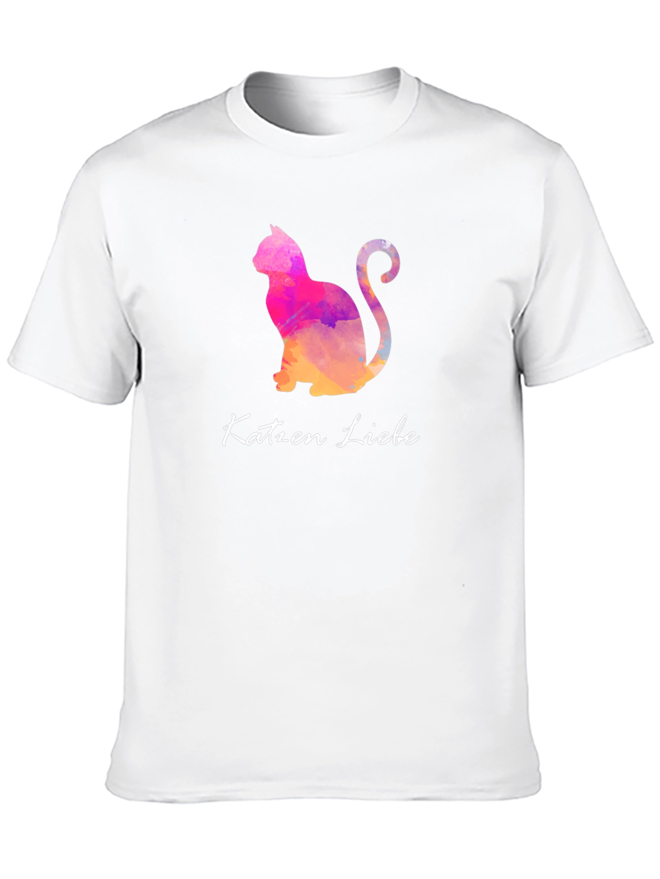 Black Cat Lover T-Shirt - Katzen Liebe Watercolor view 10