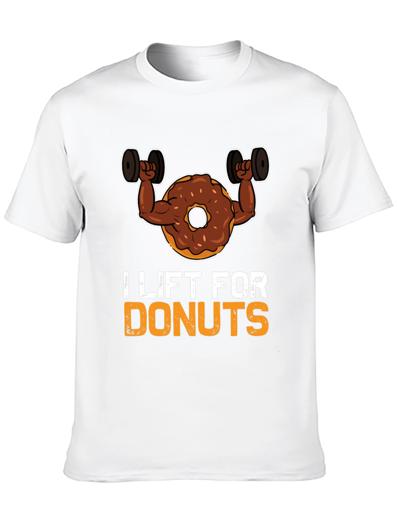 Black I Lift For Donuts Black Graphic T-Shirt view 10